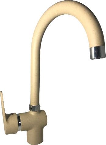 Miscelatore per cucina, canna girevole ad ombrello, finitura avena - 7
