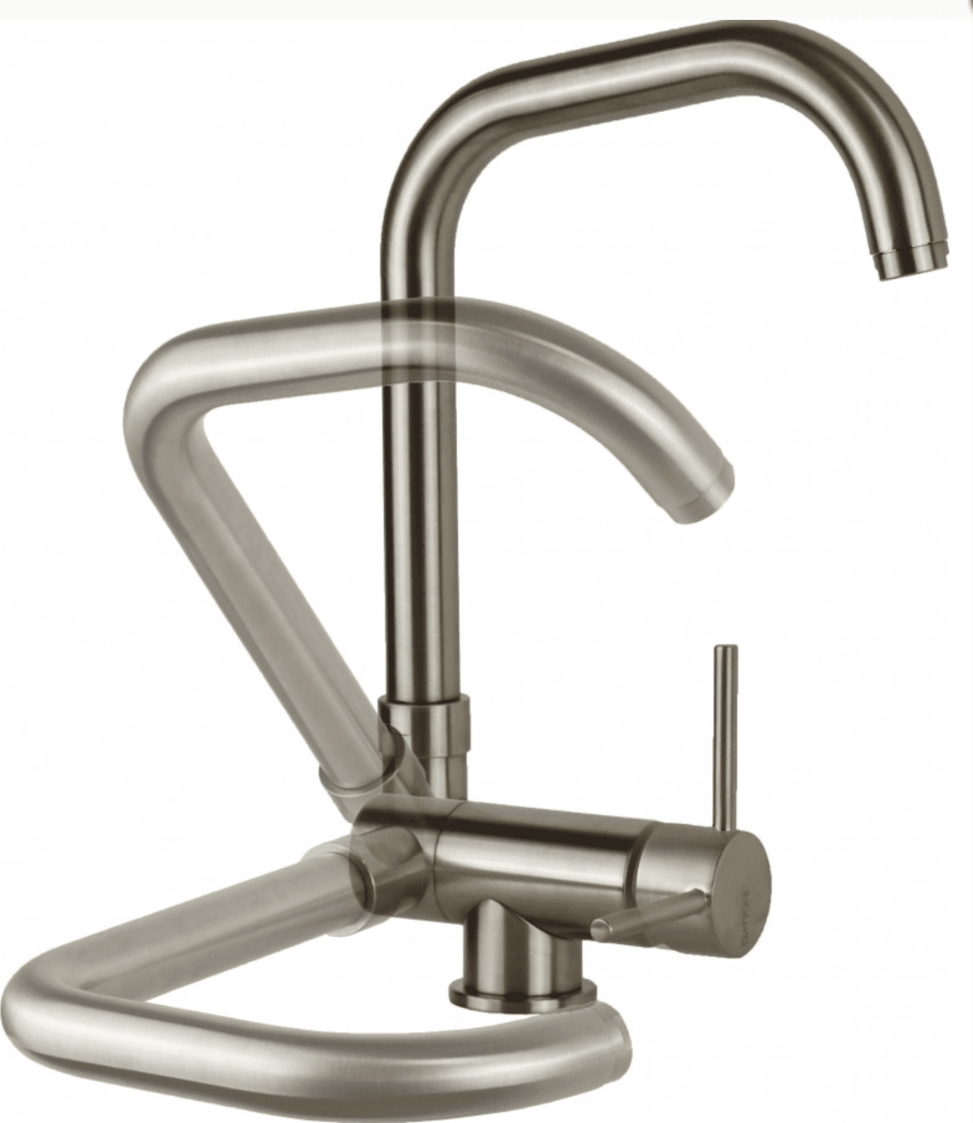 Rubinetto miscelatore per cucina abbattibile sottofinestra acciaio inox satinato/opaco - 5