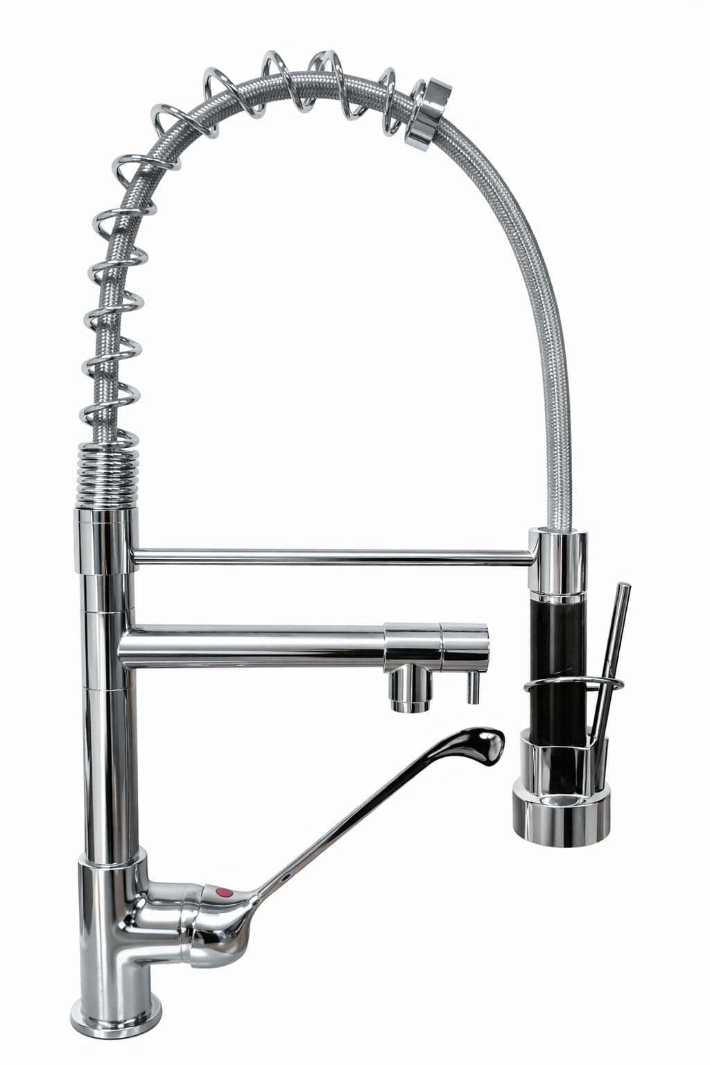 Rubinetto miscelatore cucina professionale industriale con leva clinica doppia uscita - 5