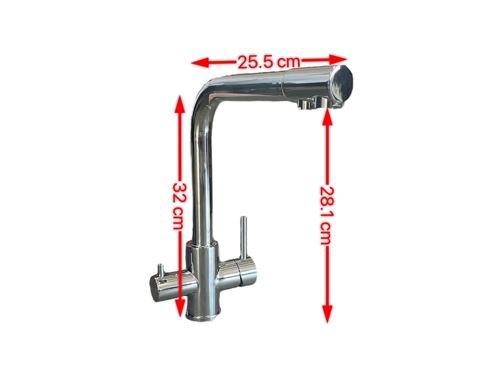 Rubinetto miscelatore cucina doppia uscita per depuratore /acqua potabile - 4