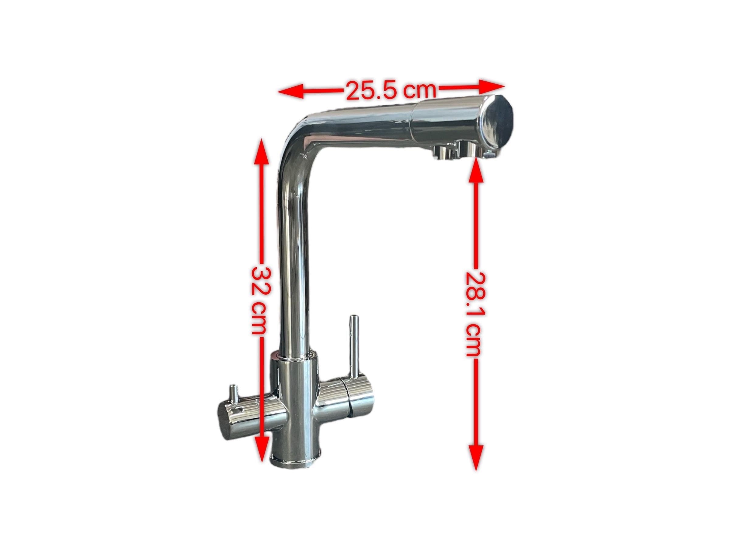 Rubinetto miscelatore cucina doppia uscita per depuratore /acqua potabile - 4