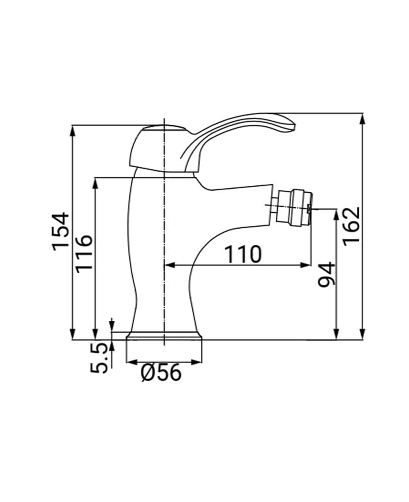 Miscelatore bidet bronzato vecchio ottone - 2