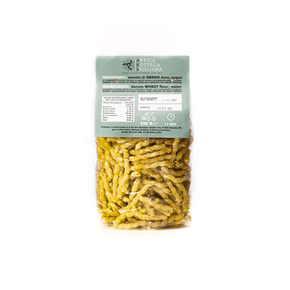 BUSIATA TRAPANESE CORTA 500 GR in Pasta corta Antica Bottega Siciliana - Misiliscemi, commercioVirtuoso.it