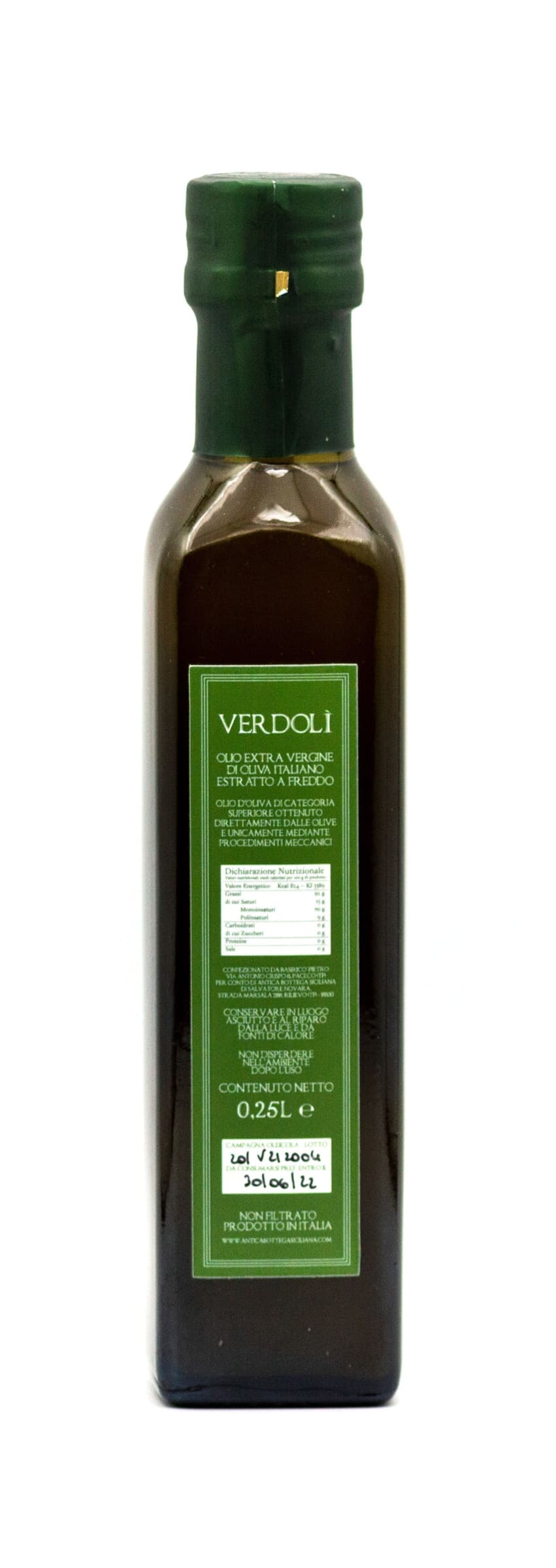 OLIO EVO VERDOLI' 0,25CL - 2