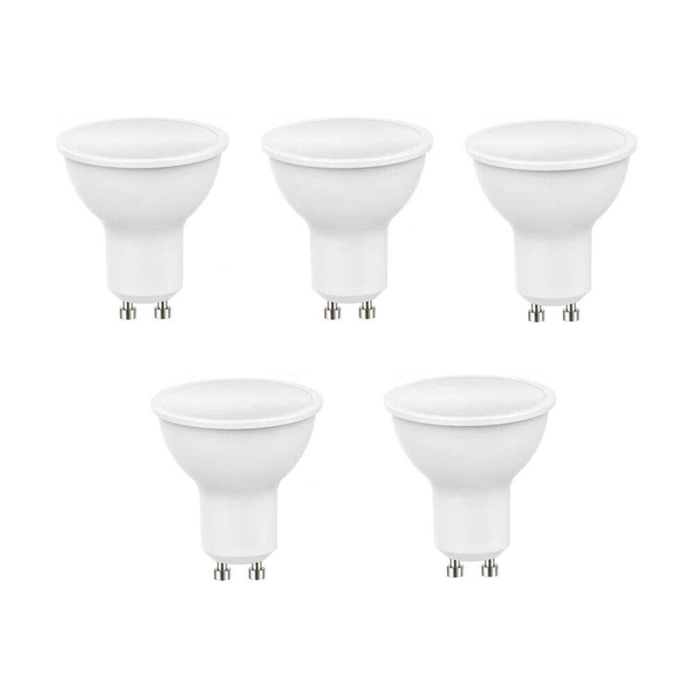 5 Faretti 6 Watt Faretto Led Luce Naturale Lampadina Gu10 X Lampadario Applique - 5