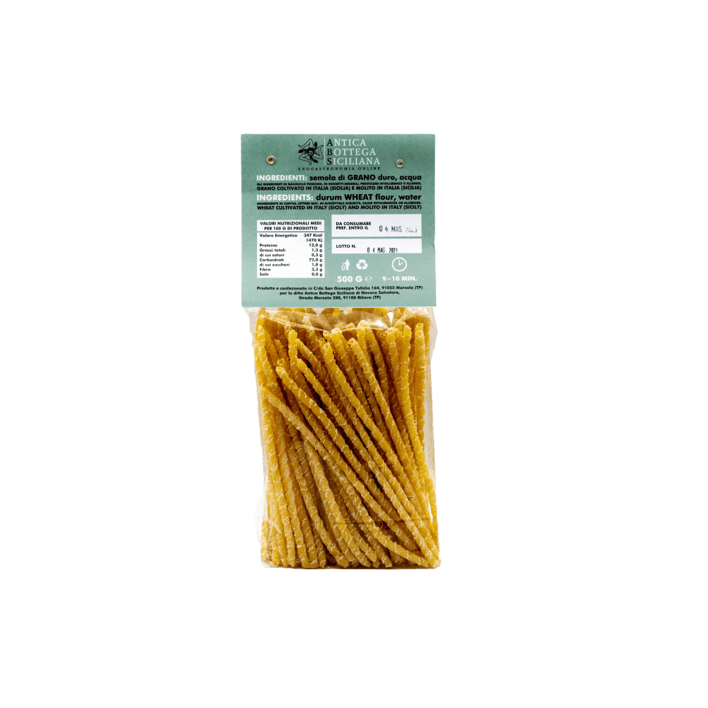 BUSIATA TRAPANESE LUNGA GR 500 in Pesto Antica Bottega Siciliana - Misiliscemi, commercioVirtuoso.it