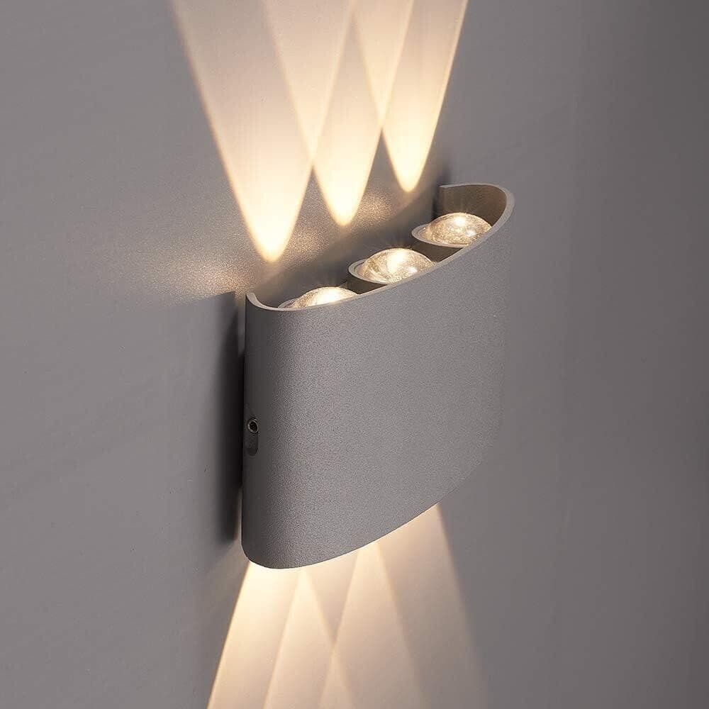 Applique Led Luce Calda Faretto 16 W Lampada Da Parete Esterno 6 Cob Es68gc - 3