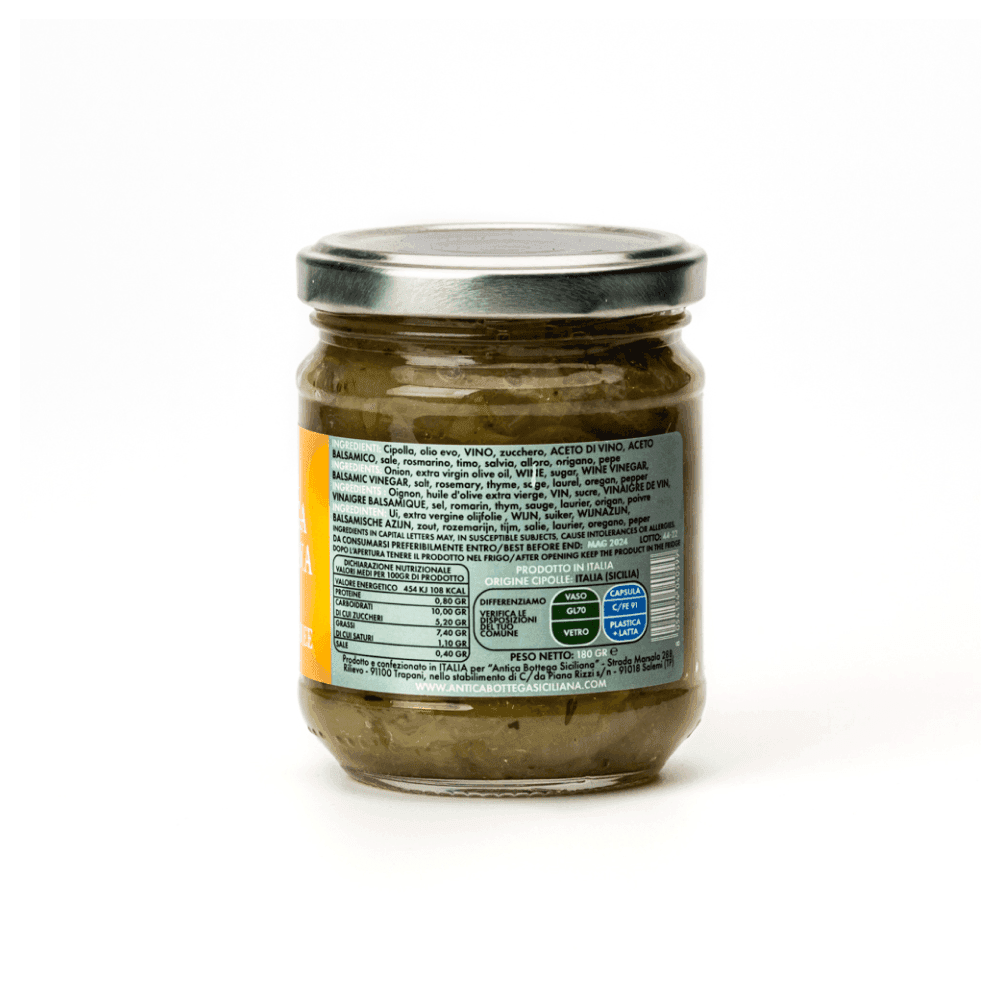 CIPOLLATA ALLE ERBETTE MEDITERRANEE 180 GR in Cipolla Antica Bottega Siciliana - Misiliscemi, commercioVirtuoso.it