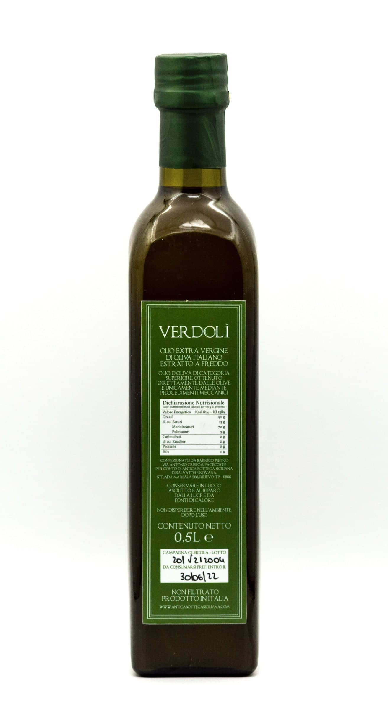 OLIO EVO VERDOLI' 0,50cl - 2