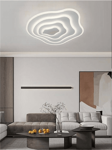 Plafoniera Led Luce Naturale Da Soffitto 59 Watt Lampadario Moderno Effetto Onda - 5
