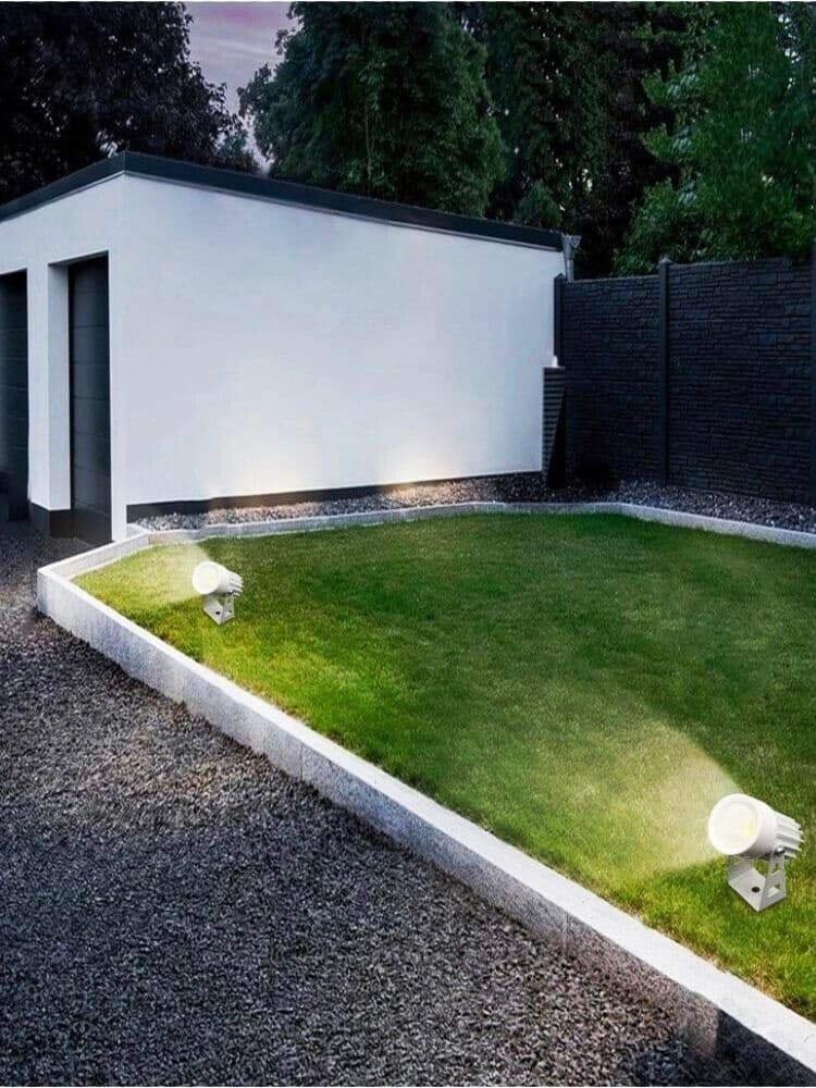 Faretto Led Cob 3.5 W Luce Naturale Proiettore Da Giardino Terra Staffa A Parete - 5