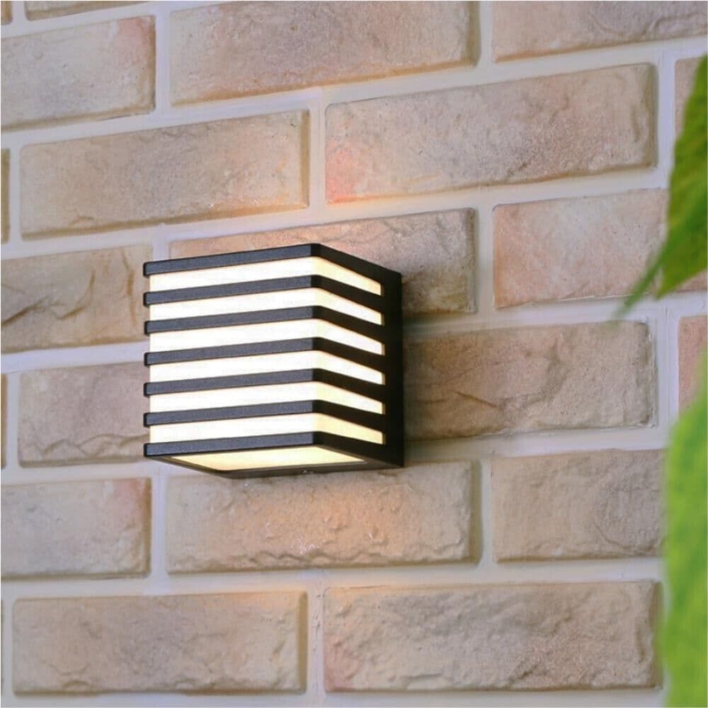 Applique Led Luce Naturale Lampada A Parete Muro 10 W Esterno Faretto Cubo Nero - 5