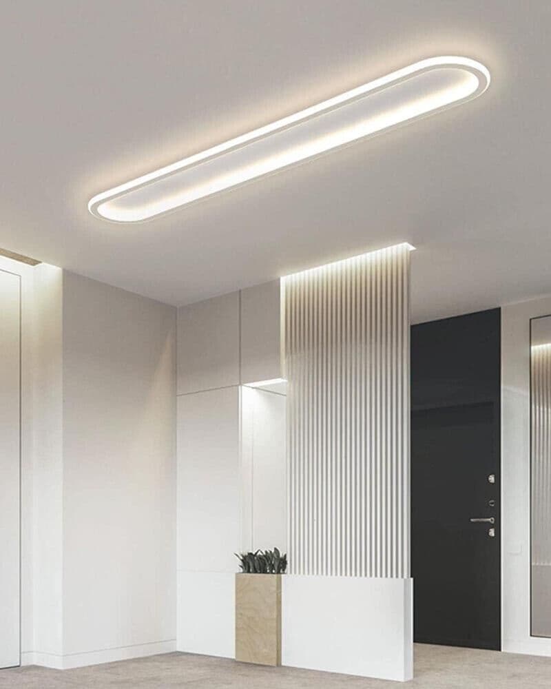 Plafoniera Led Luce Naturale Lampadario Da Soffitto Ovale 57 Watt - 5