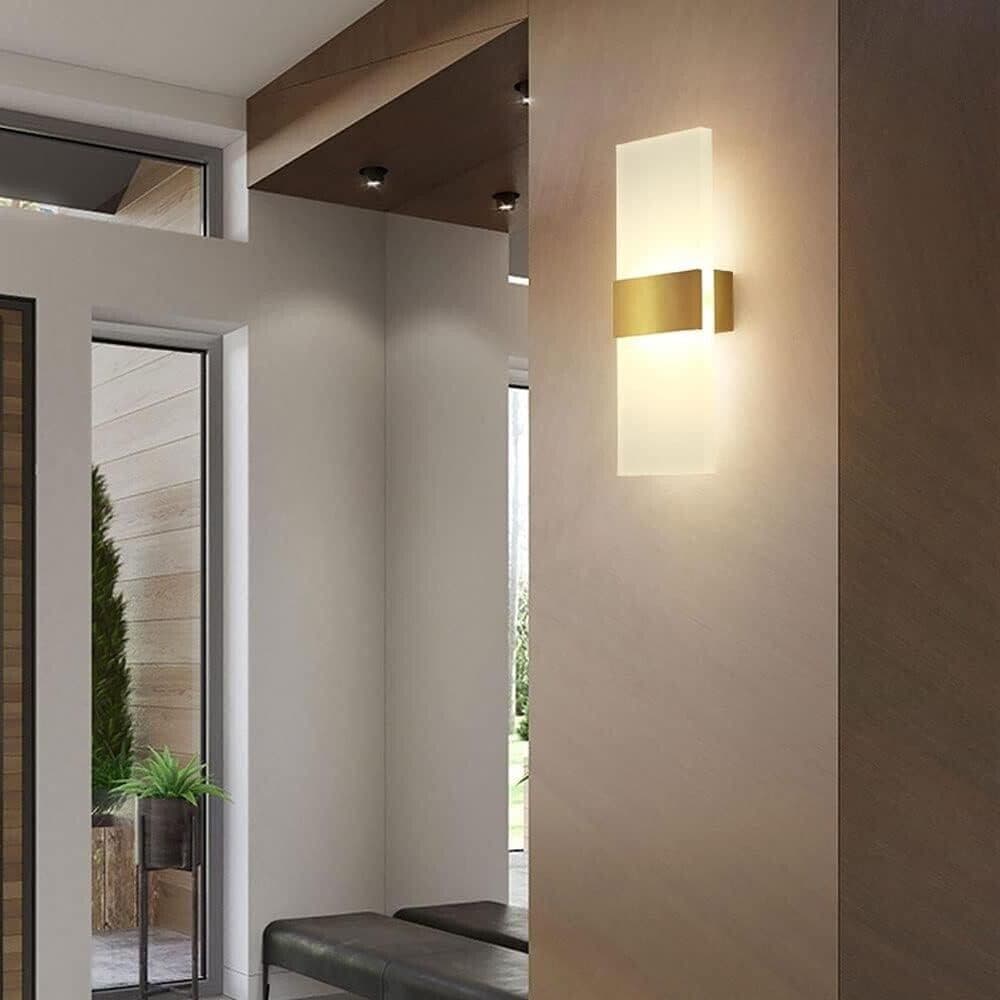 Applique In Vetro 10 W 3 Tonalit� Luce Bianca Calda Naturale Lampada Bronzo - 5