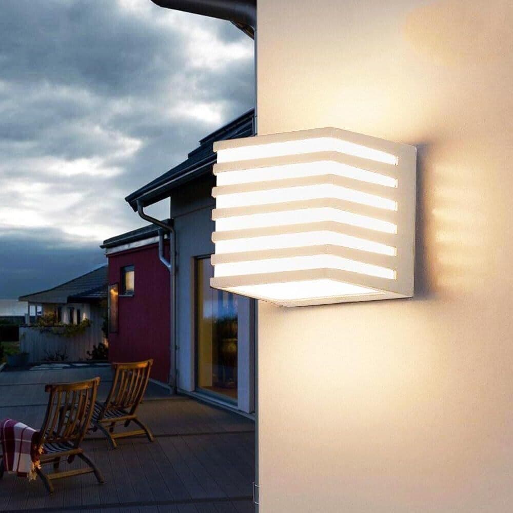 Applique Led Luce Naturale Lampada A Parete 10w Esterno Faretto Cubo Bianco - 5