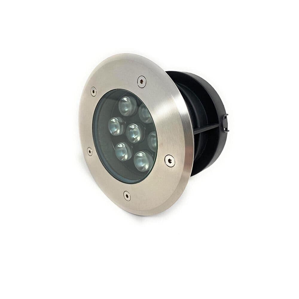 Faretto Da Terra Calpestabile Segnapassi Carrabile 7 Watt Led Luce Bianca Ip67 - 5