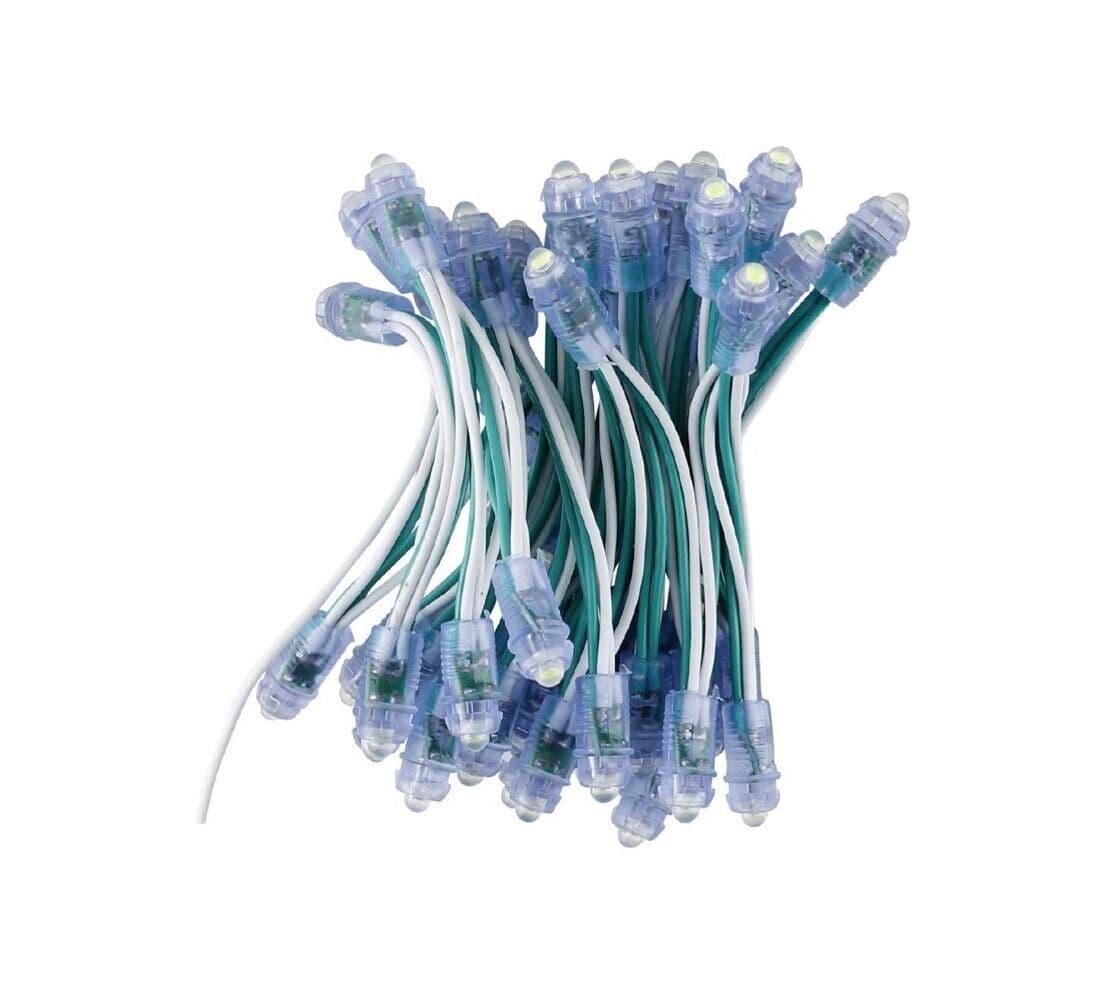 50 Led Luce Verde Punti Luci Luminosi Effetto Cielo Stellato Da Incasso 12v - 4