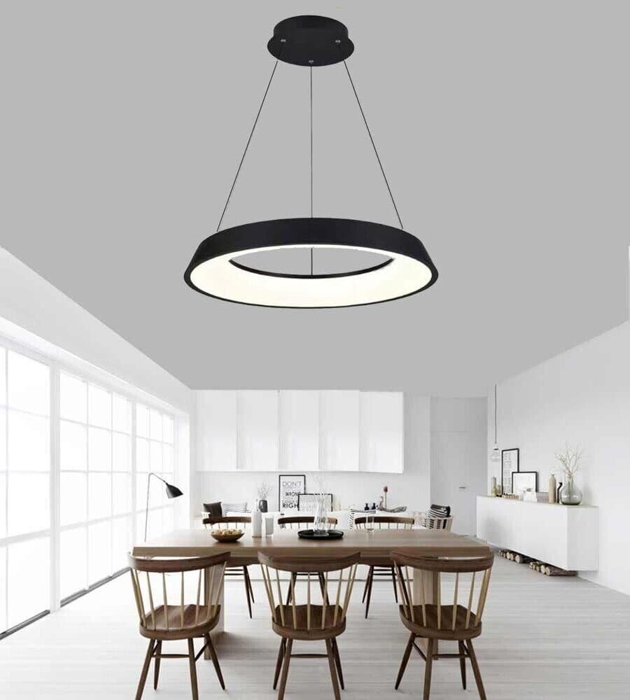 Lampadario Led A Sospensione Regolabile 3 Colori Luce Bianca Calda Naturale 43 W - 5