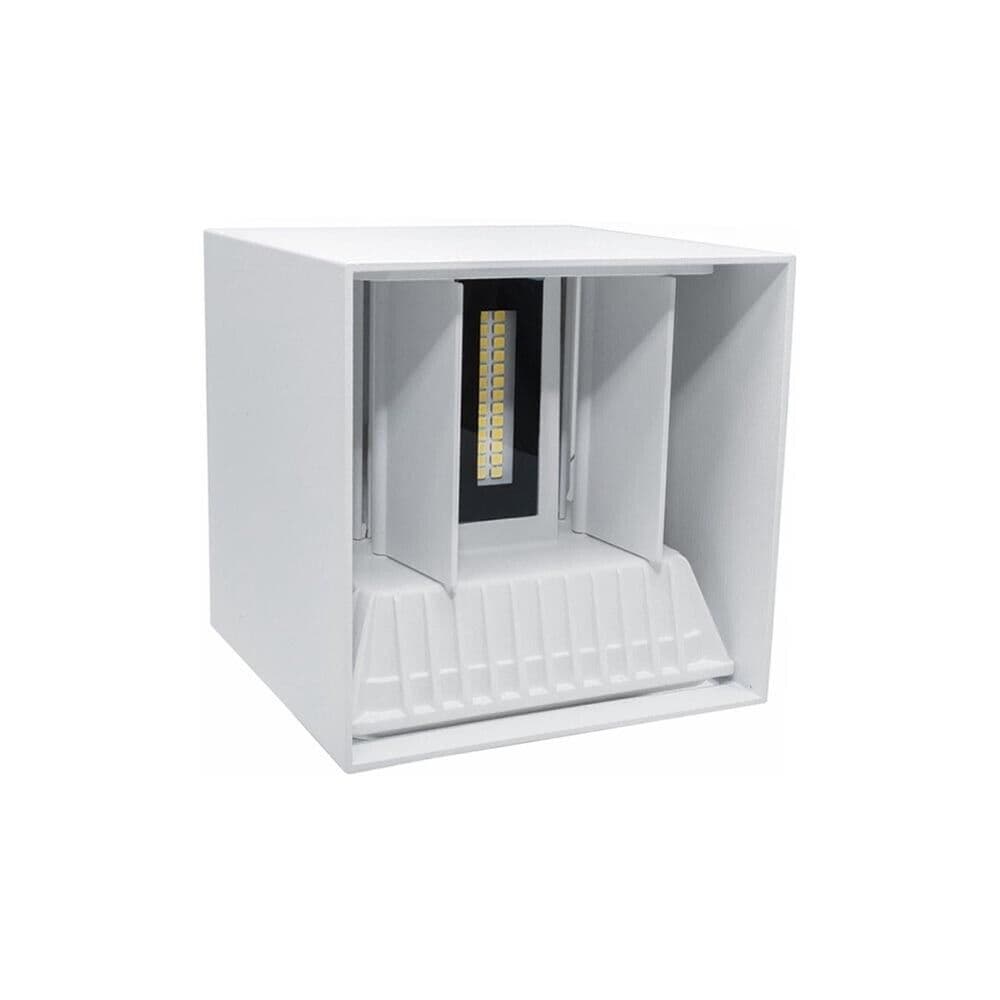Applique A Parete Faretto 52 Led Luce Calda 22 Watt Esterno Interno Ip65 Es66bc - 5