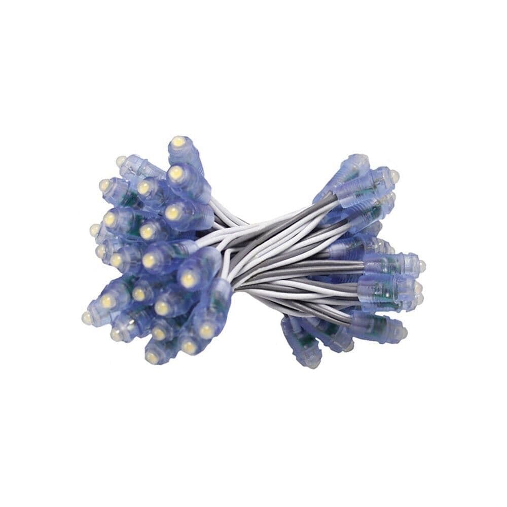 50 Led Luce Bianca Fredda Punto Luci Luminosi Effetto Cielo Stellato Incasso 12v - 5