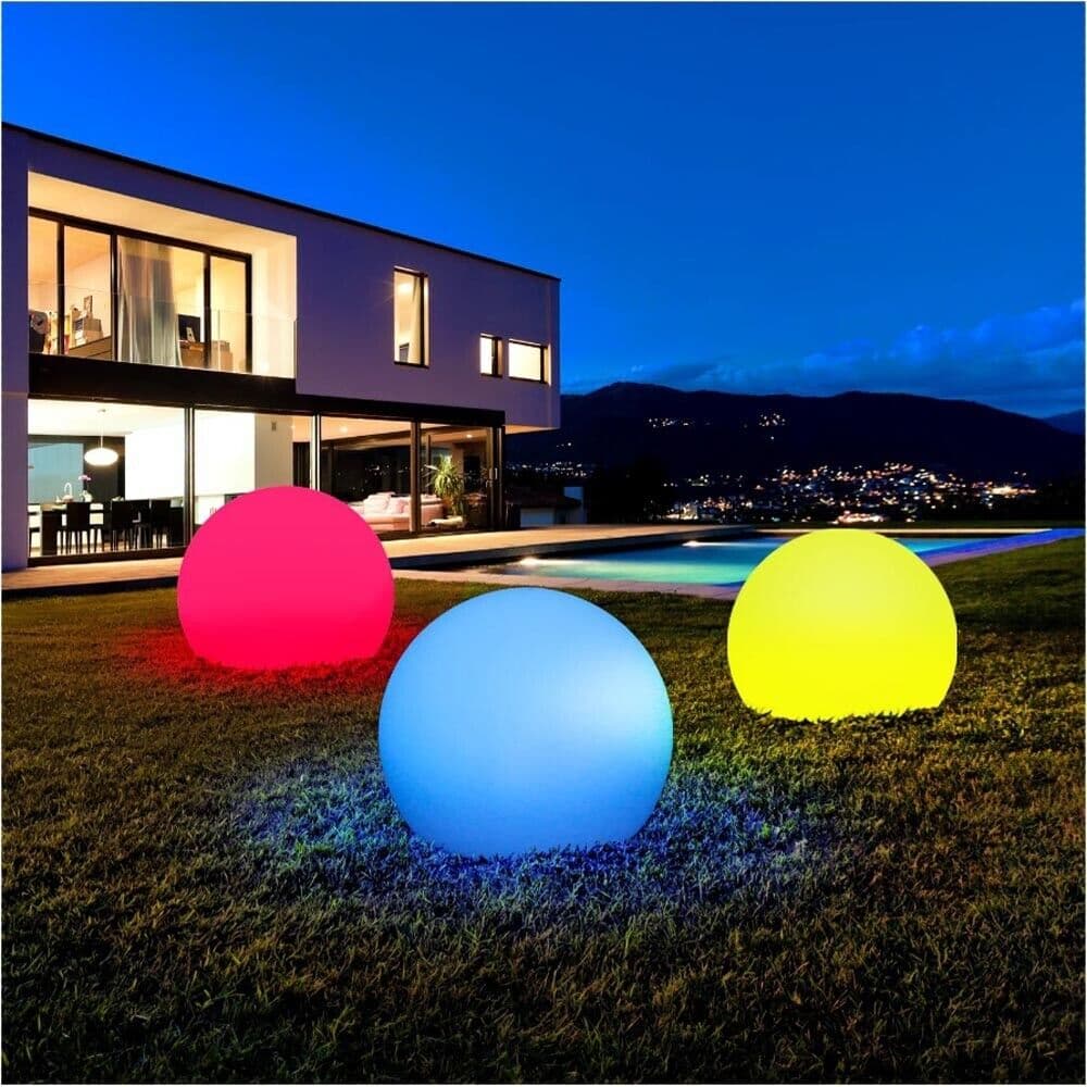 Lampada Sfera Da Terra Interno Esterno Illuminazione Giardino Palla 40 Cm Ip65 - 5