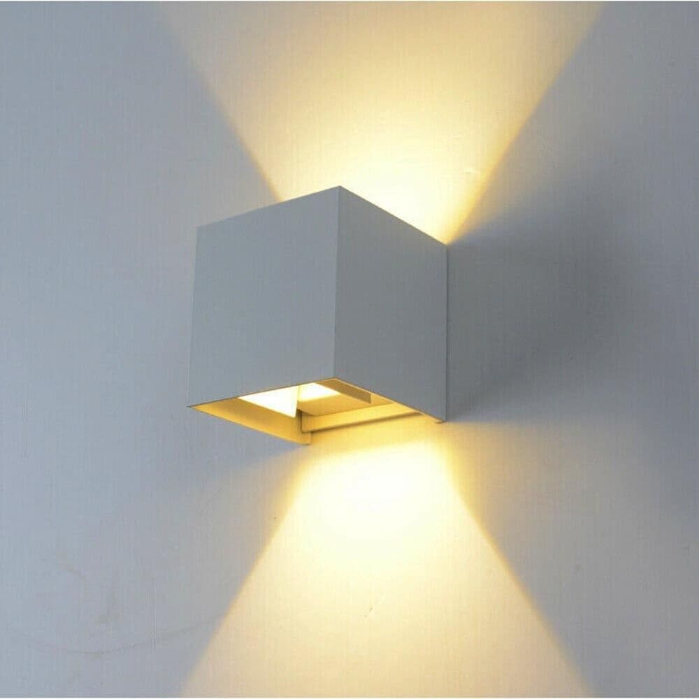 Applique A Parete Faretto 52 Led Luce Calda 22 Watt Esterno Interno Ip65 Es66gc - 5