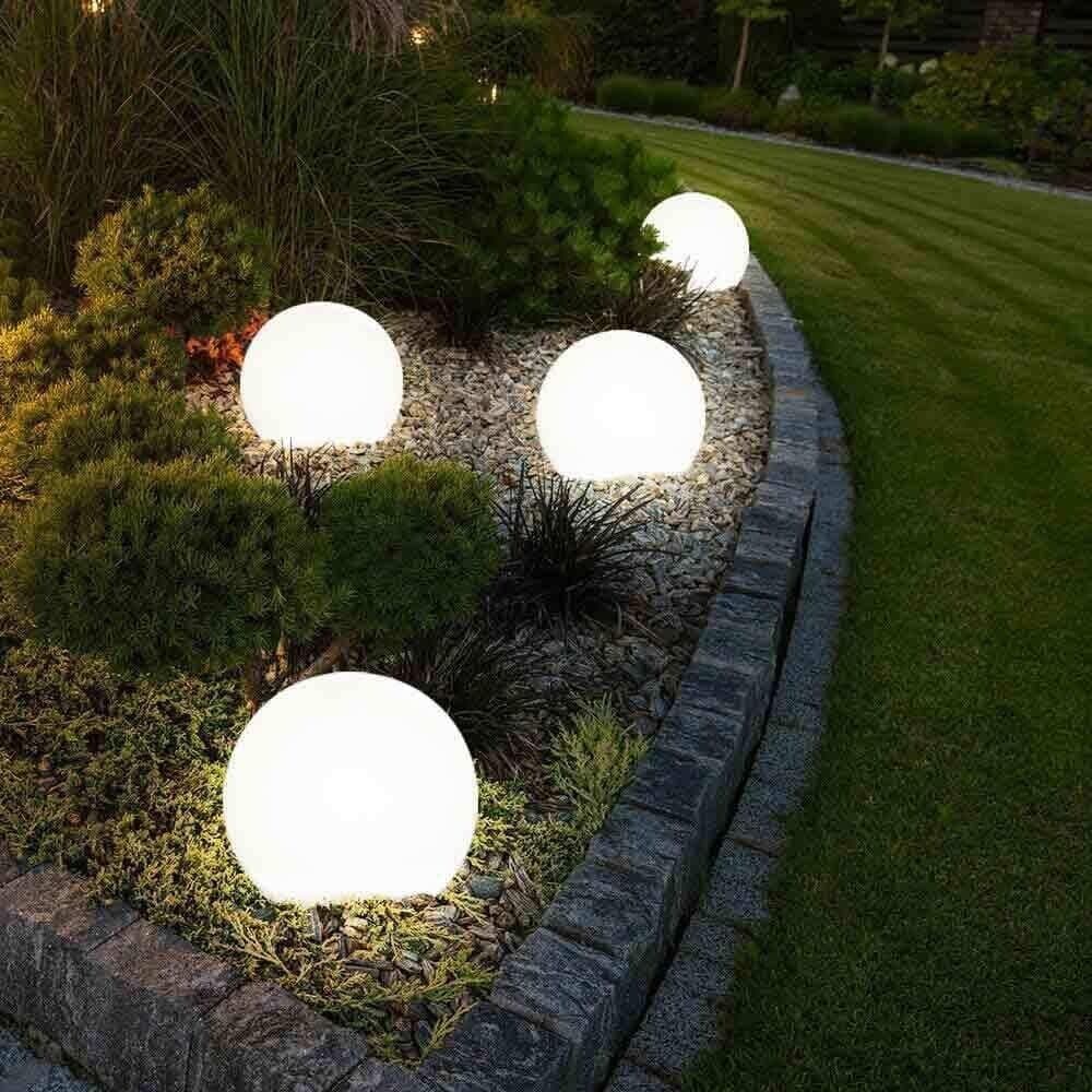 Lampada Sfera Da Terra Interno Esterno Illuminazione Giardino Palla 30 Cm Ip65 - 5