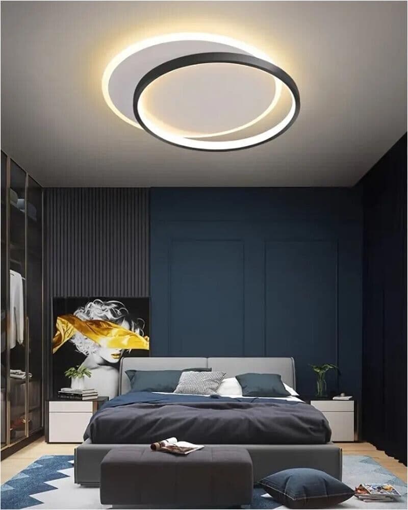 Plafoniera Led Luce Bianca Calda Naturale Lampada Tonda Da Soffitto 36 W - 5