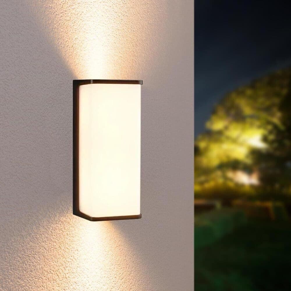 Applique Led Luce Naturale Lampada Da Muro 10 Watt Interno Esterno Ip65 Nero - 5