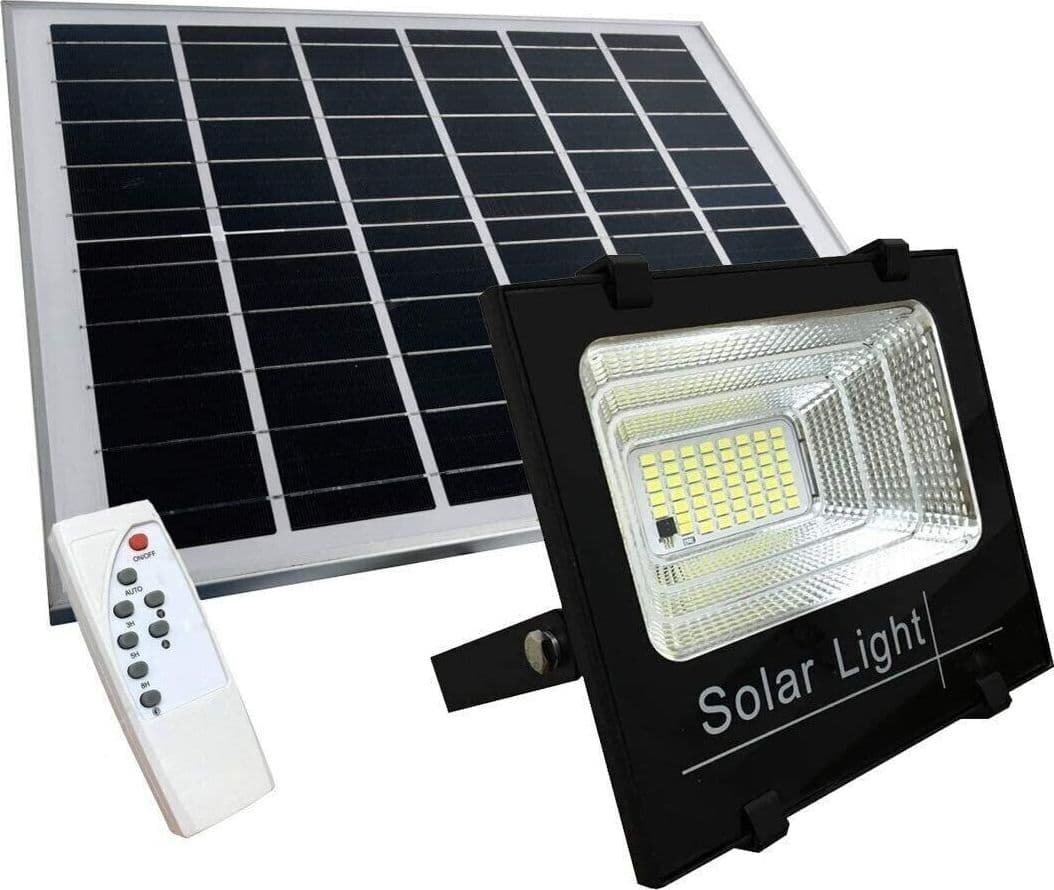 FARO con Pannello Solare LED Sensore Crepuscolare 100W 500W 800W luce 6500k ip67 - 7