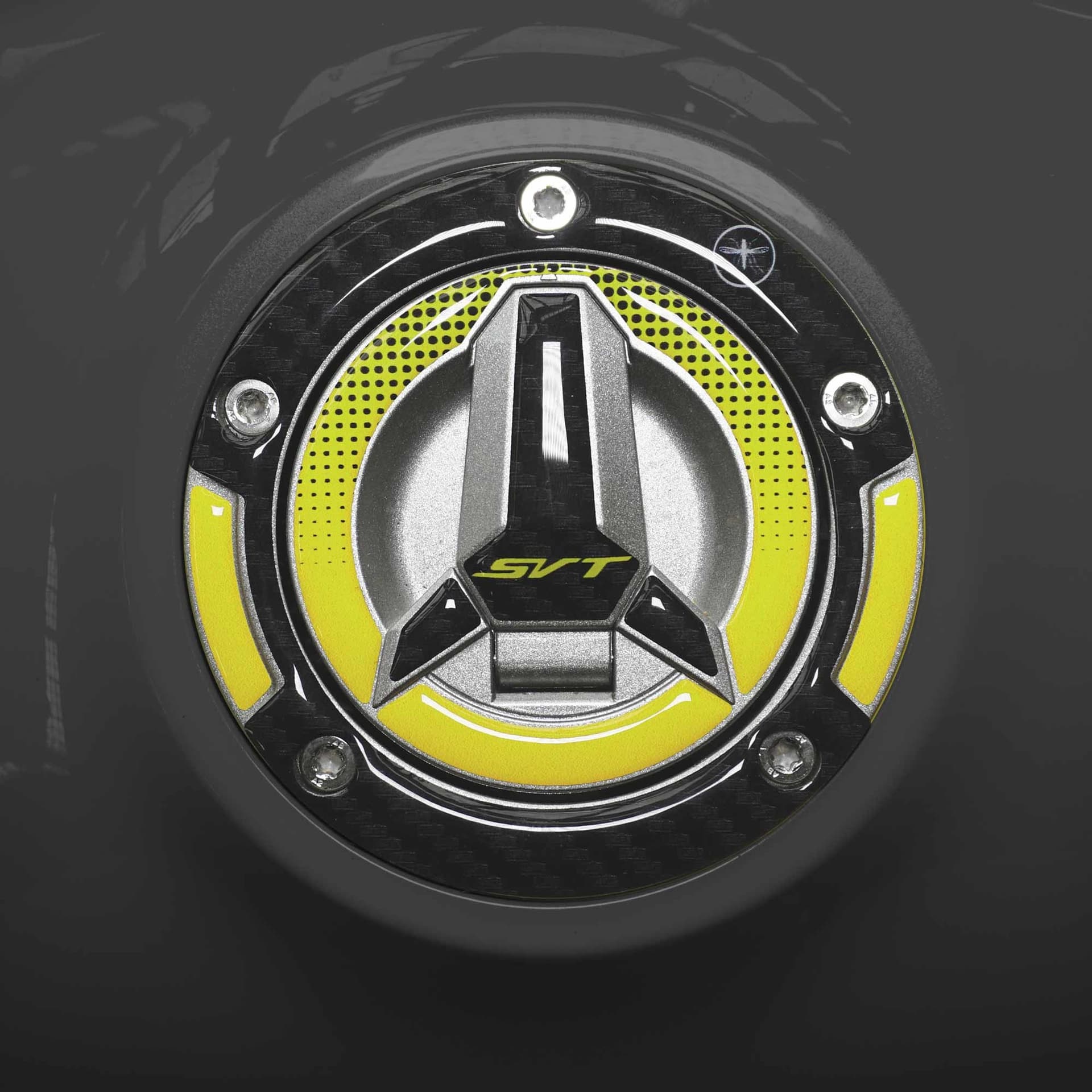 Adesivo 3D Protezione Tappo Serbatoio moto compatibile con QJ Motor SVT 650 X - 14