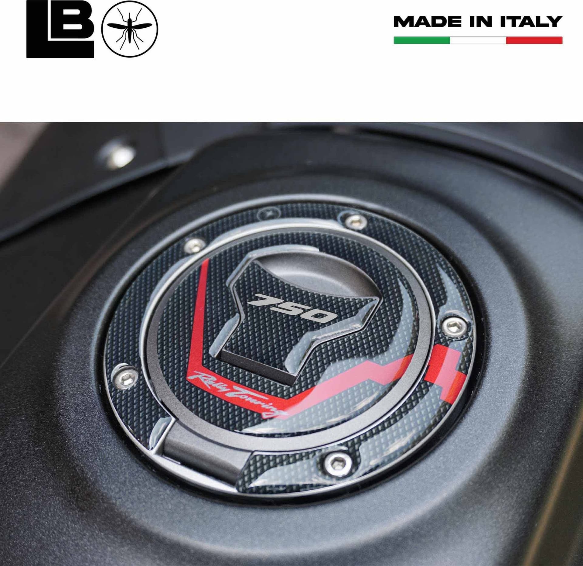 Adesivo 3D protezione tappo serbatoio moto compatibile con Honda Transalp 2023 - 12
