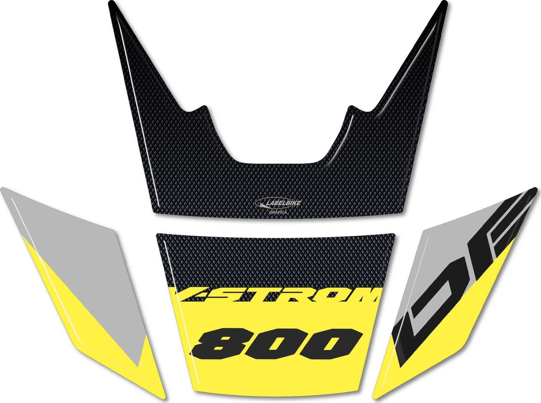 Adesivo 3D Protezione Becco Frontale compatibile con Suzuki V-Strom 800DE - 6