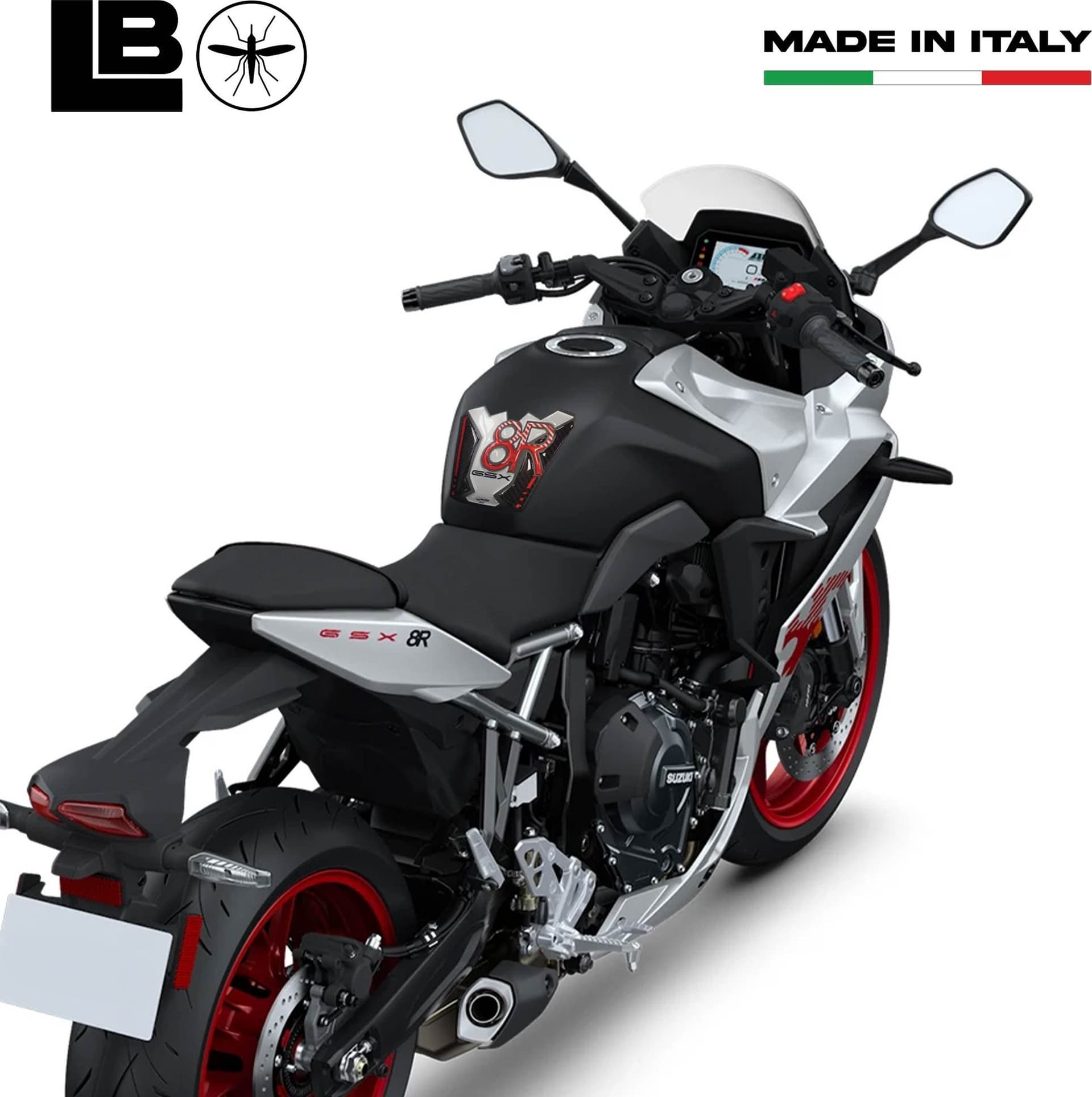 Paraserbatoio Adesivo Gel 3D Protezione moto compatibile con Suzuki GSX-8R - 24