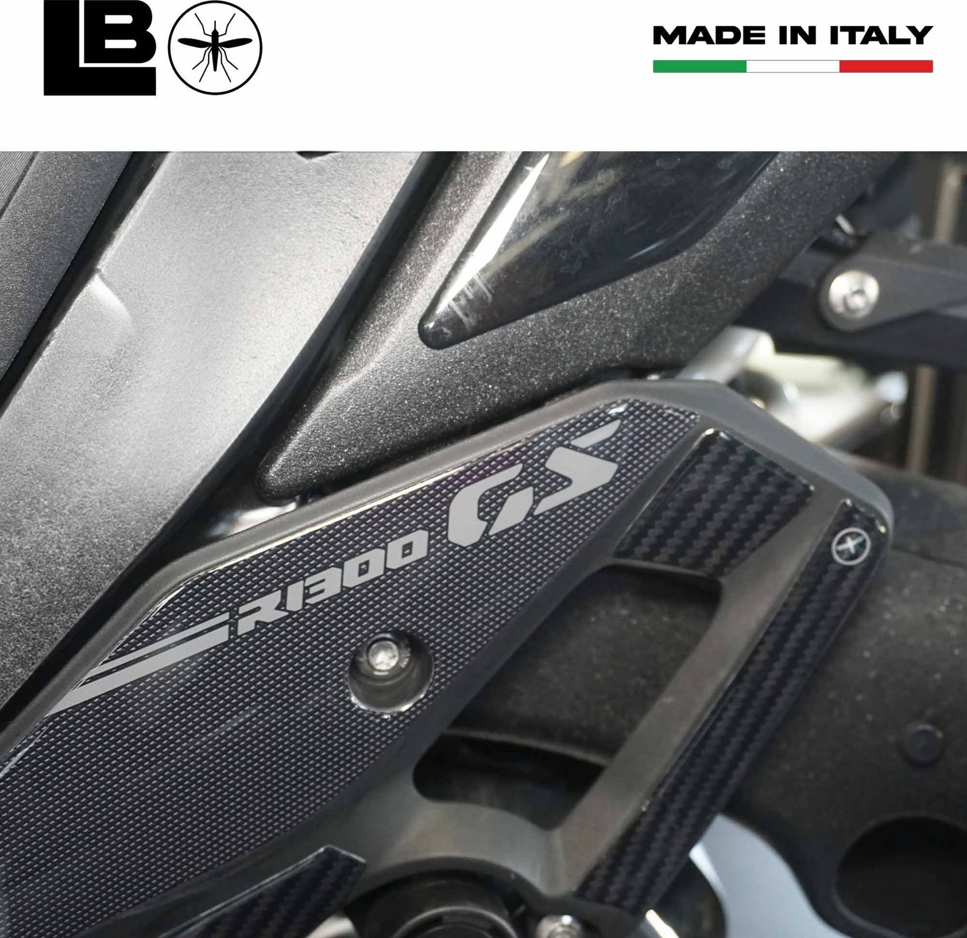 Adesivi 3D Battitacco pedane poggiapiedi moto compatibili con BMW R1300GS - 7