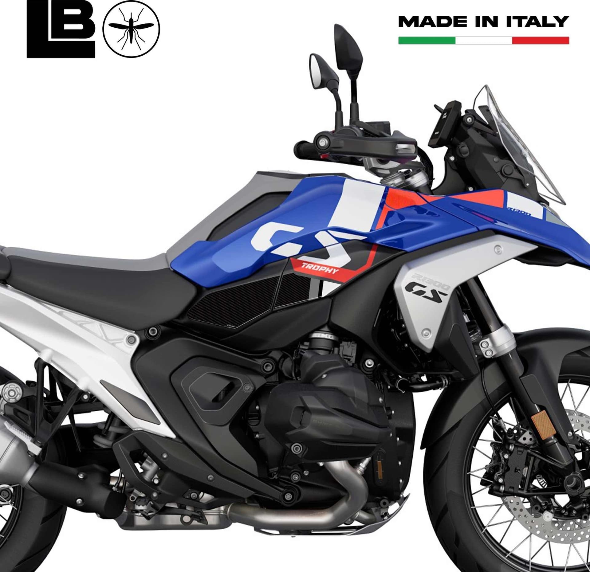 Protezioni Laterali Sotto Serbatoio moto Adesivi 3D compatibili con BMW R1300GS - 15