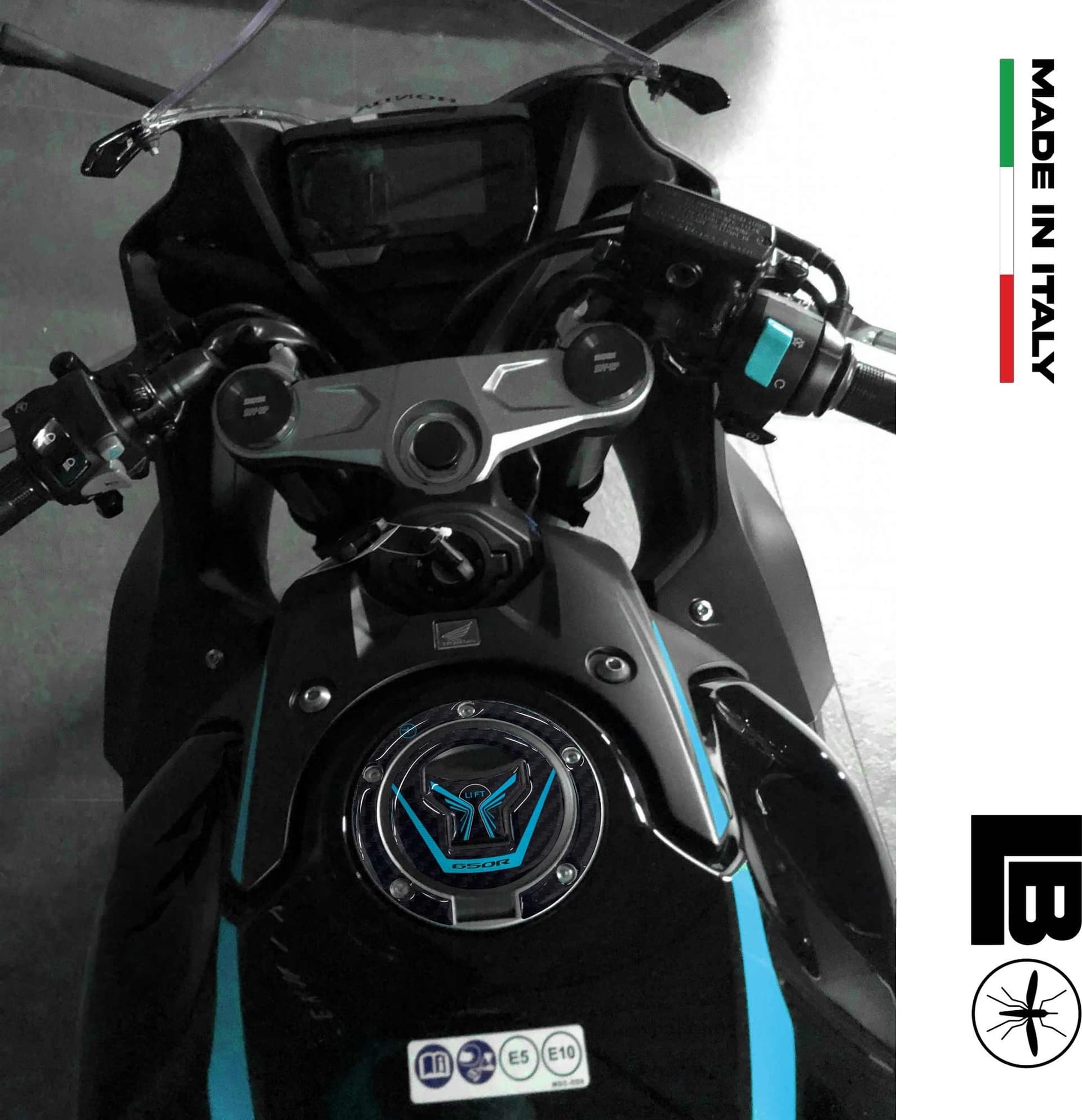 Adesivo 3D Protezione tappo serbatoio moto compatibile con Honda CBR 650 R - 8