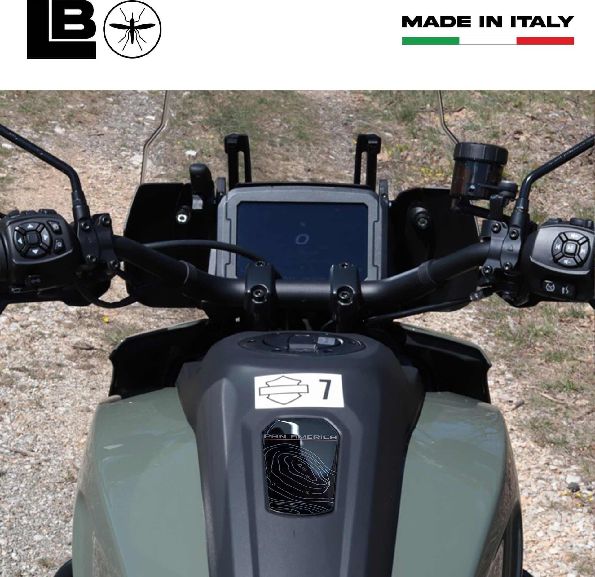 Adesivo 3D placca serbatoio moto compatibile con Harley Davidson Pan America - 9
