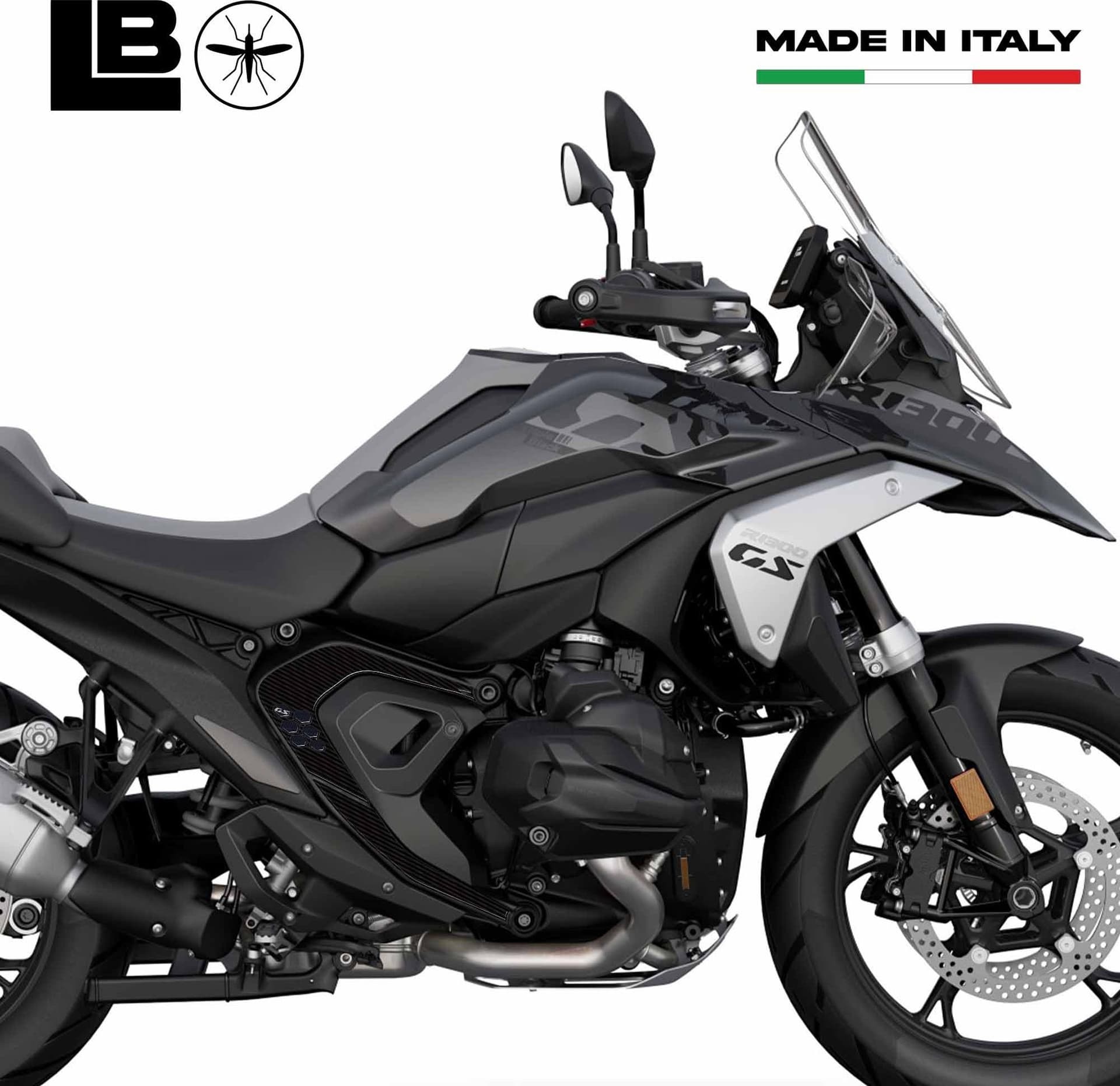 Adesivi 3D Protezioni Laterali zona telaio moto compatibili con BMW R1300GS - 21