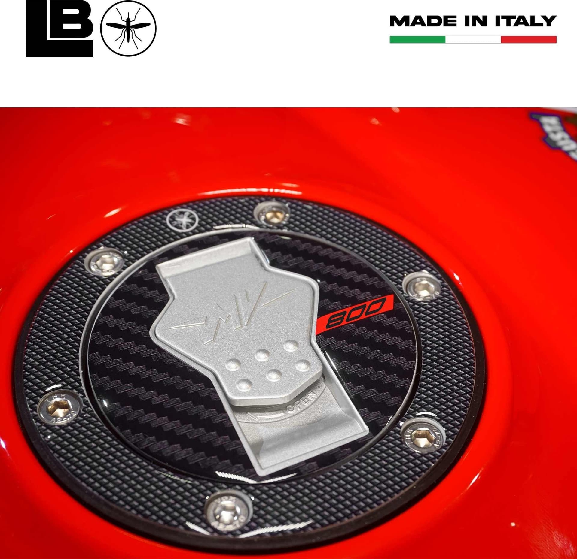 Adesivo 3D Tappo Serbatoio moto compatibile con Mv Agusta Dragster e Brutale - 3