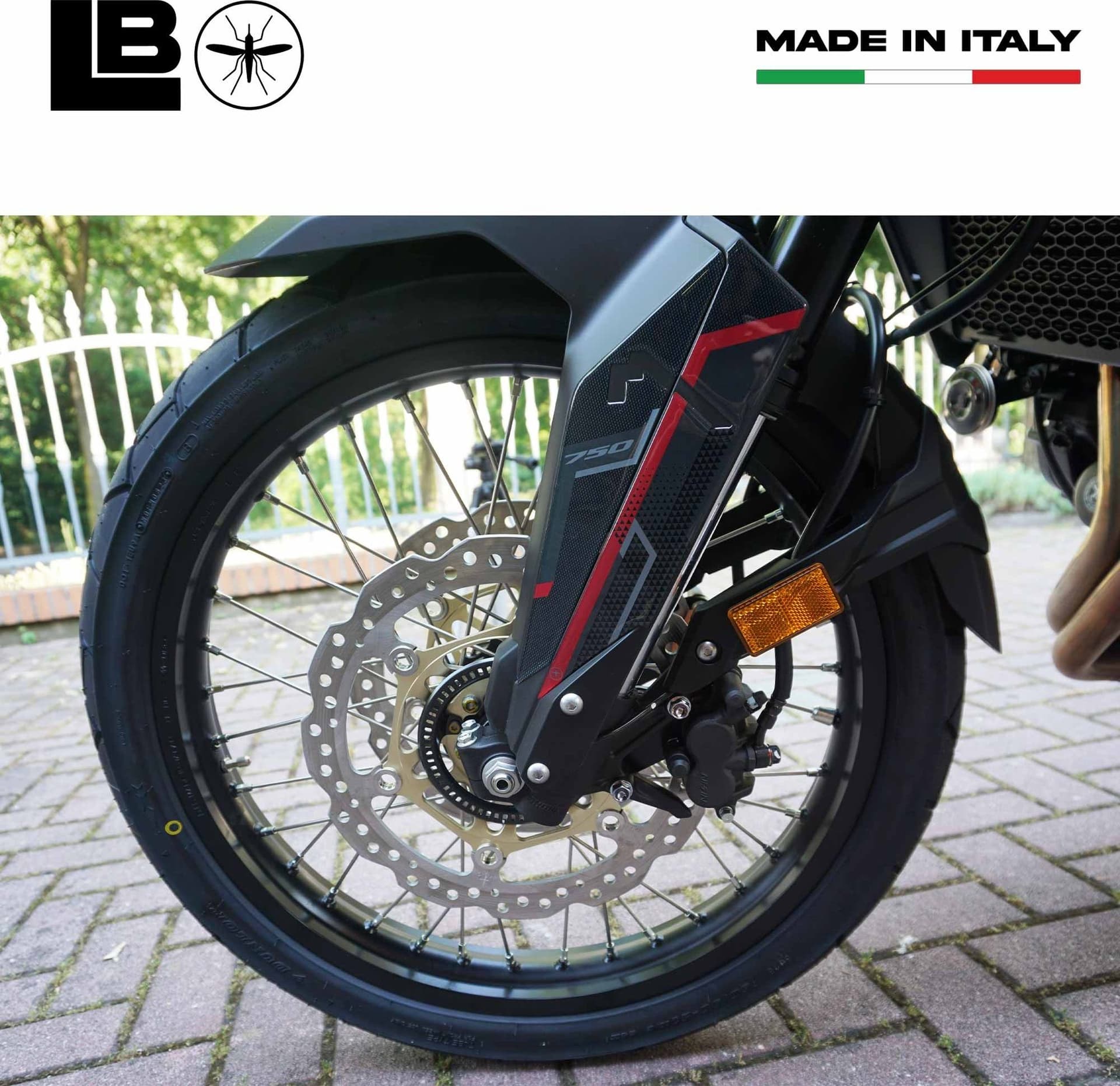 Adesivi 3D protezioni parasteli parafango compatibili con Honda Transalp 2023 - 12