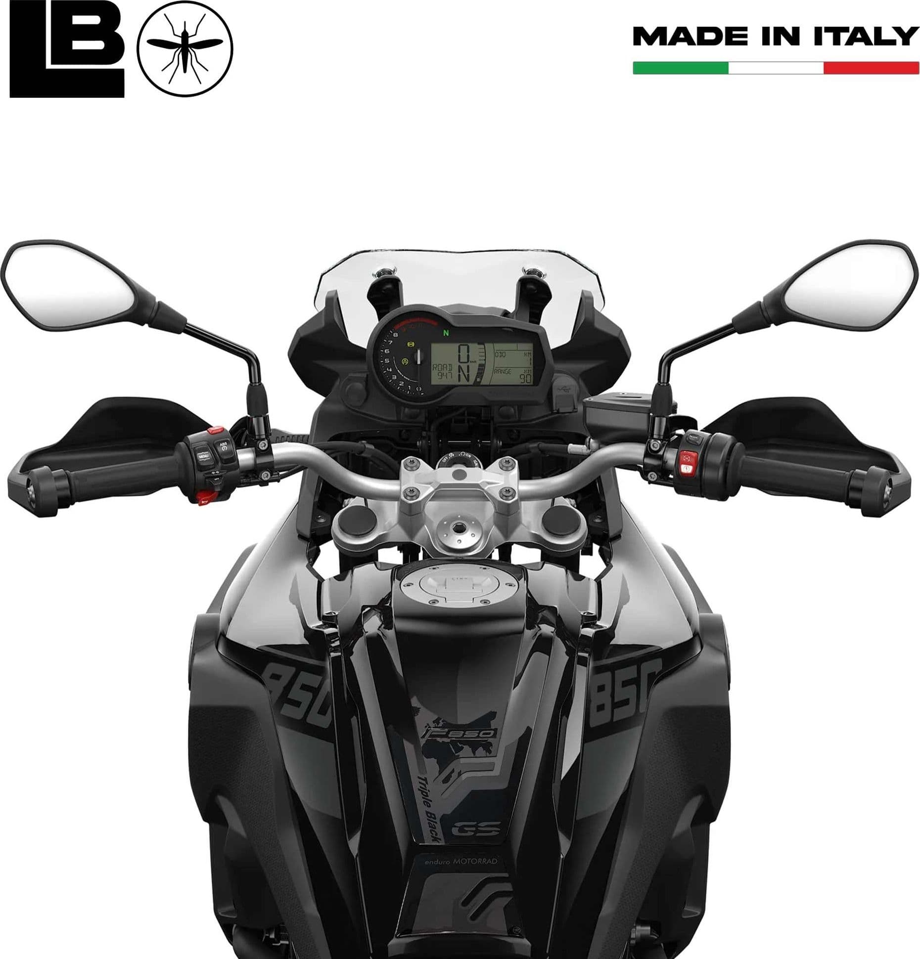 Adesivo 3D Paraserbatoio Moto compatibile con Bmw F 850 Gs Triple Black 2021-23 - 3