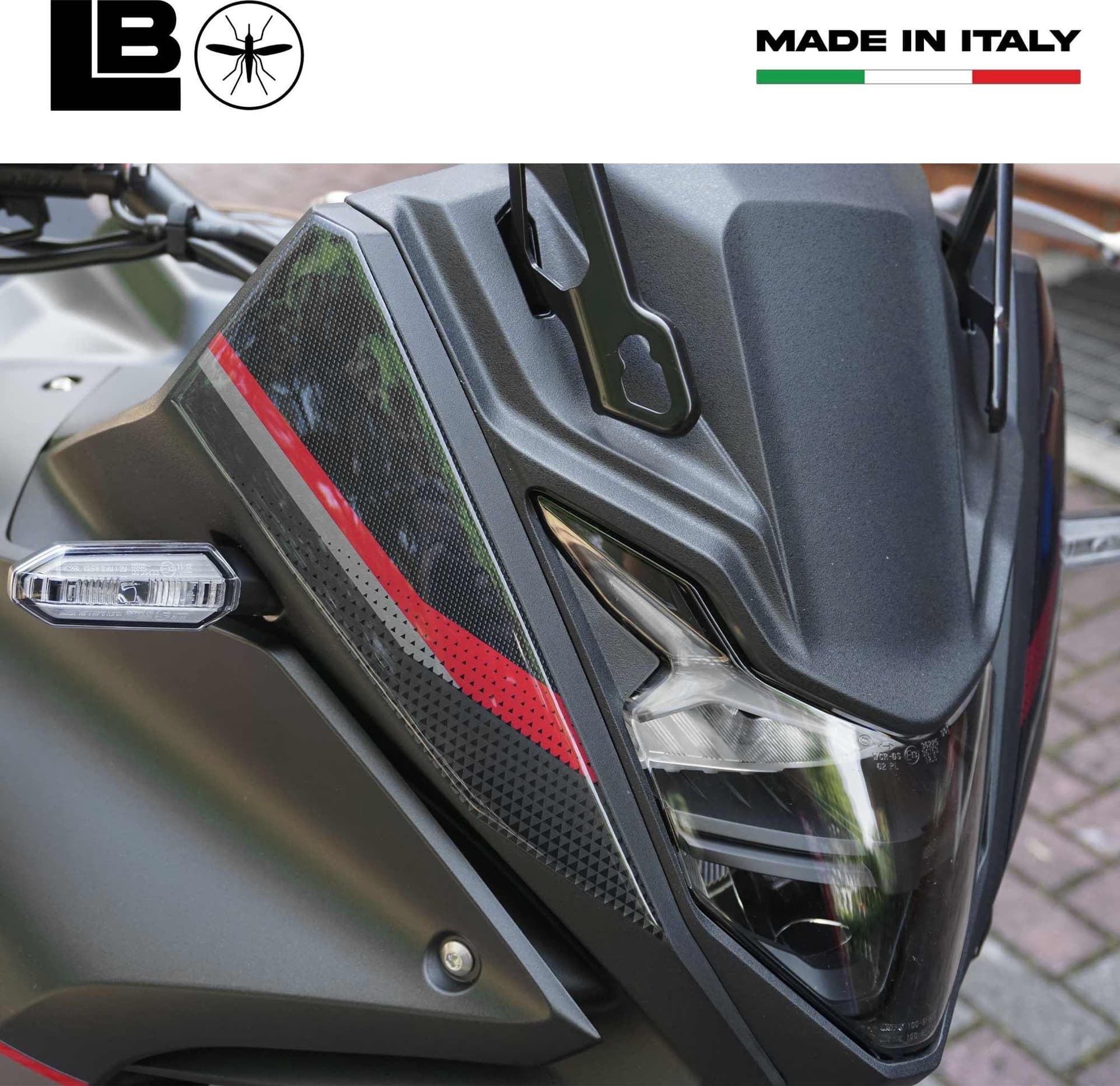 Adesivi 3D protezioni muso frontale moto compatibili con Honda Transalp 2023 - 9