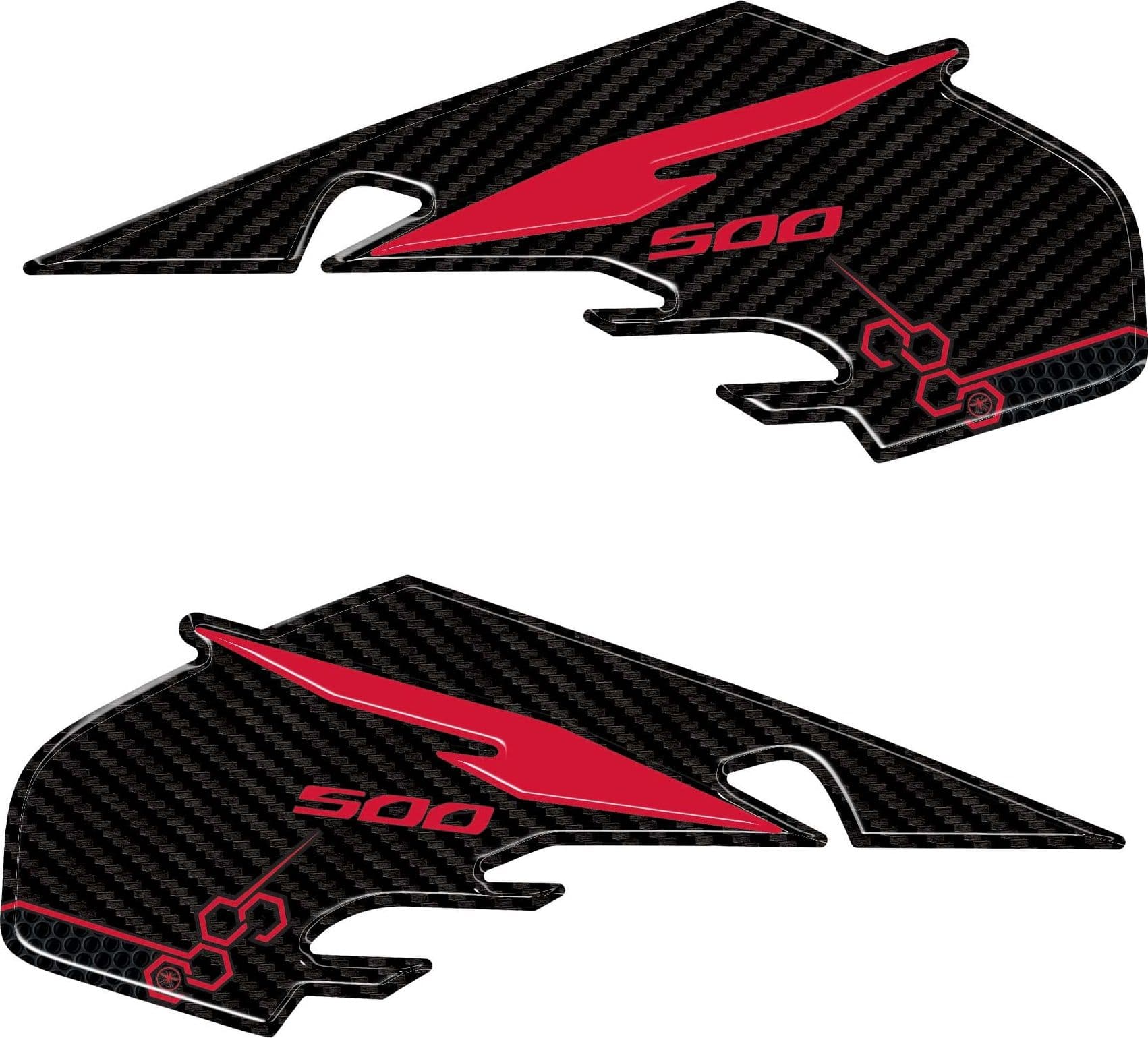 Adesivi Protezioni Laterali serbatoio moto compatibili con Honda Hornet 500 2024 - 11
