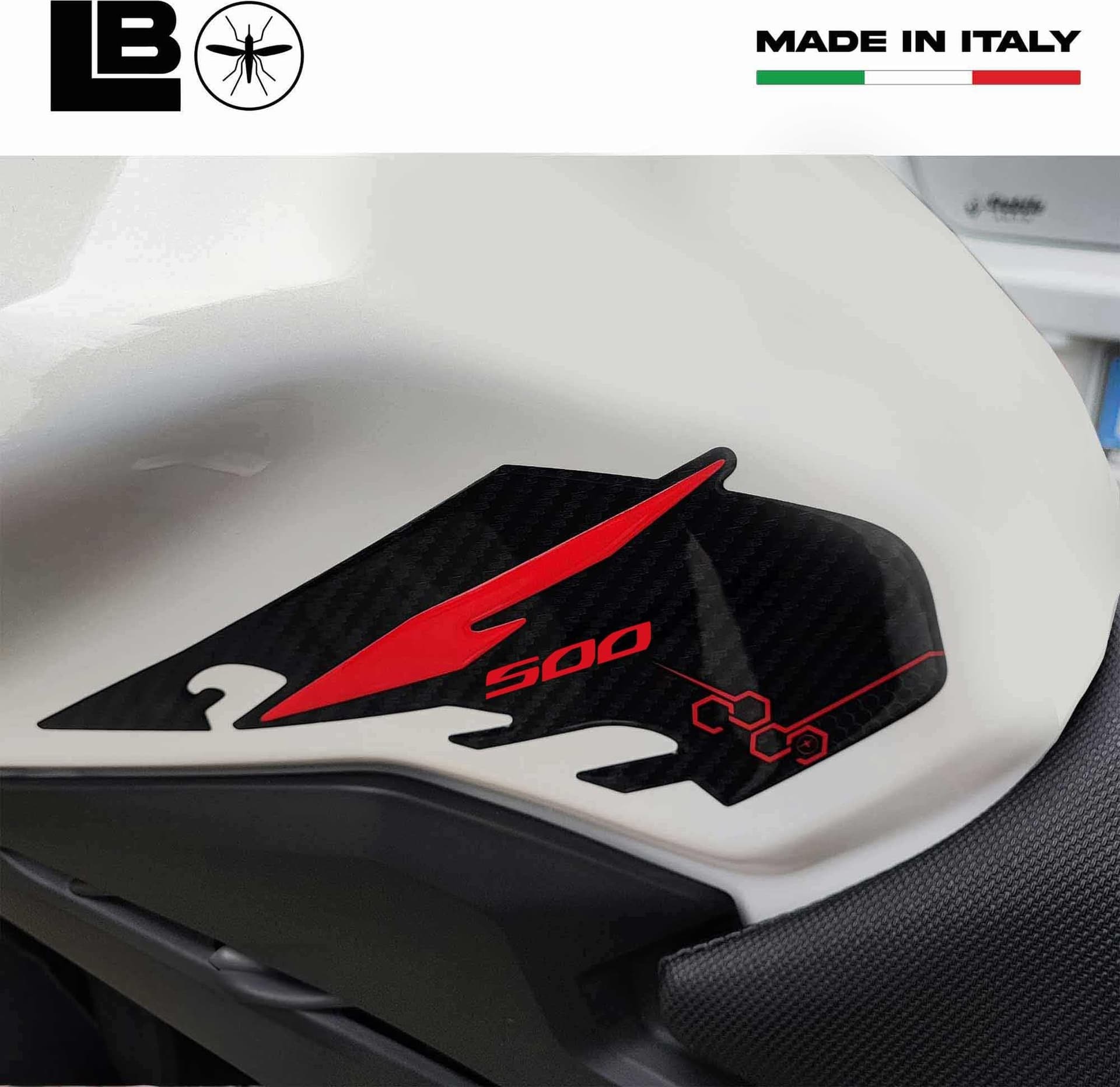 Adesivi Protezioni Laterali serbatoio moto compatibili con Honda Hornet 500 2024 - 12