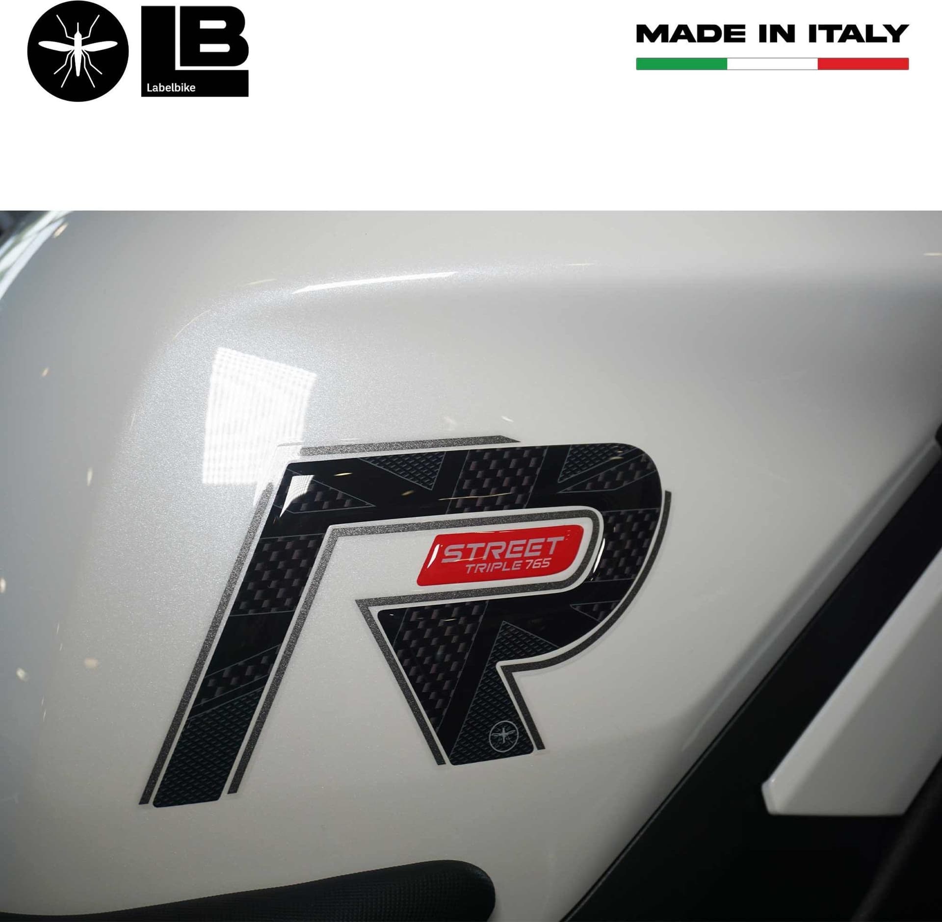 Adesivi 3D protezioni serbatoio compatibili con Triumph Street Triple 765 R 2023 - 8