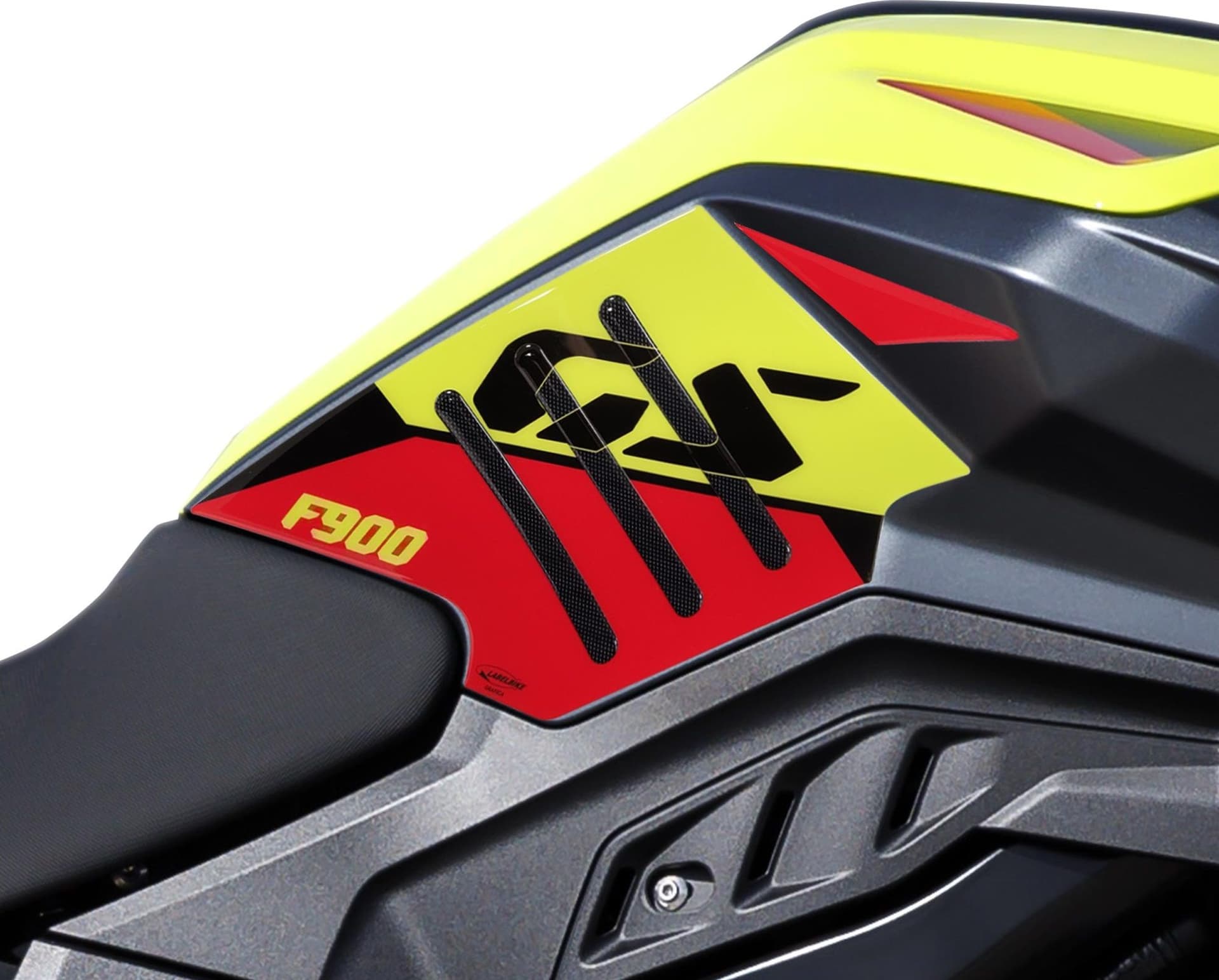 Adesivi 3D Protezioni Laterali Serbatoio moto compatibile con BMW F900 GS 2024 – Giallo – Labelbike – giallo