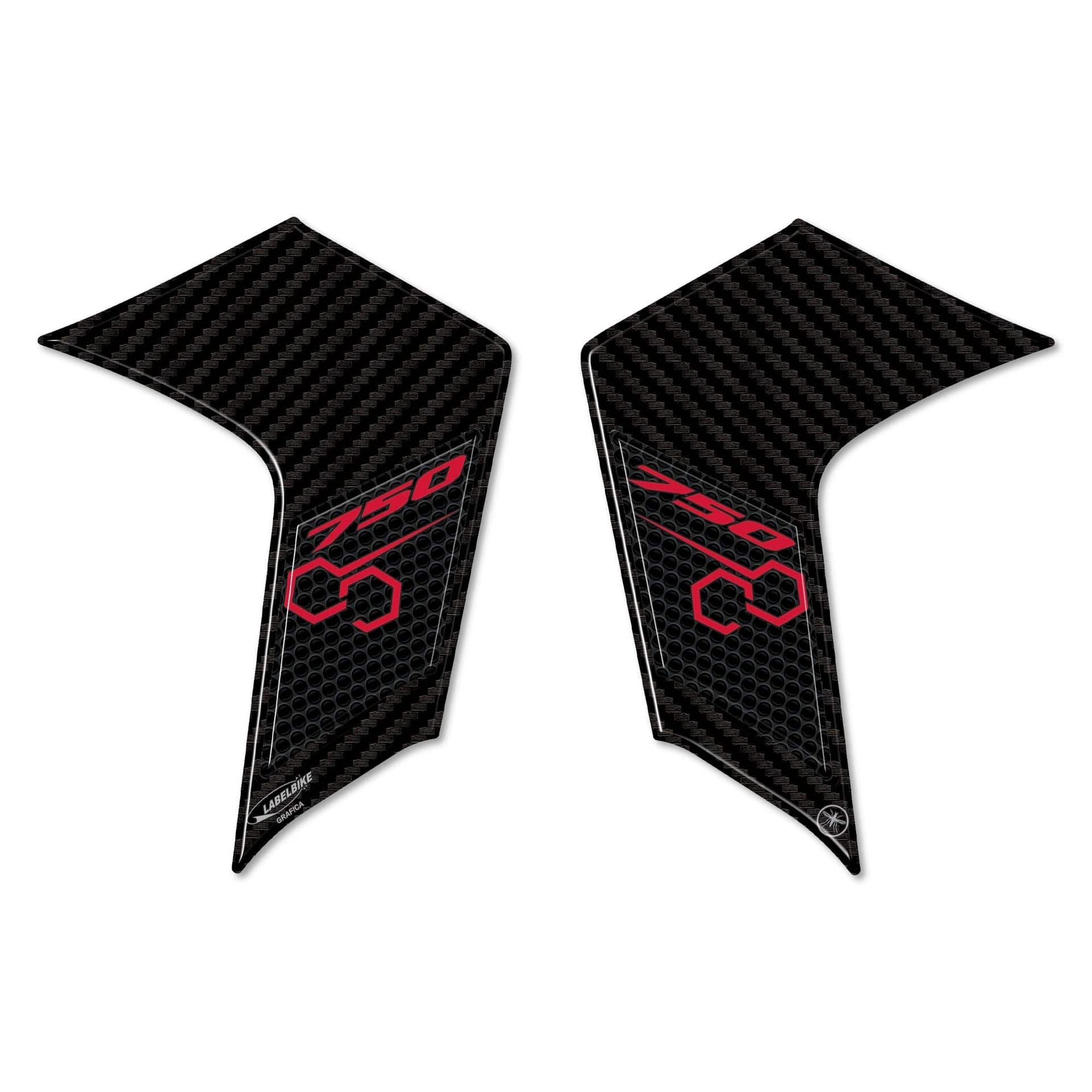 Adesivi 3D Protezioni parasteli parafango moto compatibili con Honda Hornet 2023-2024 - 6