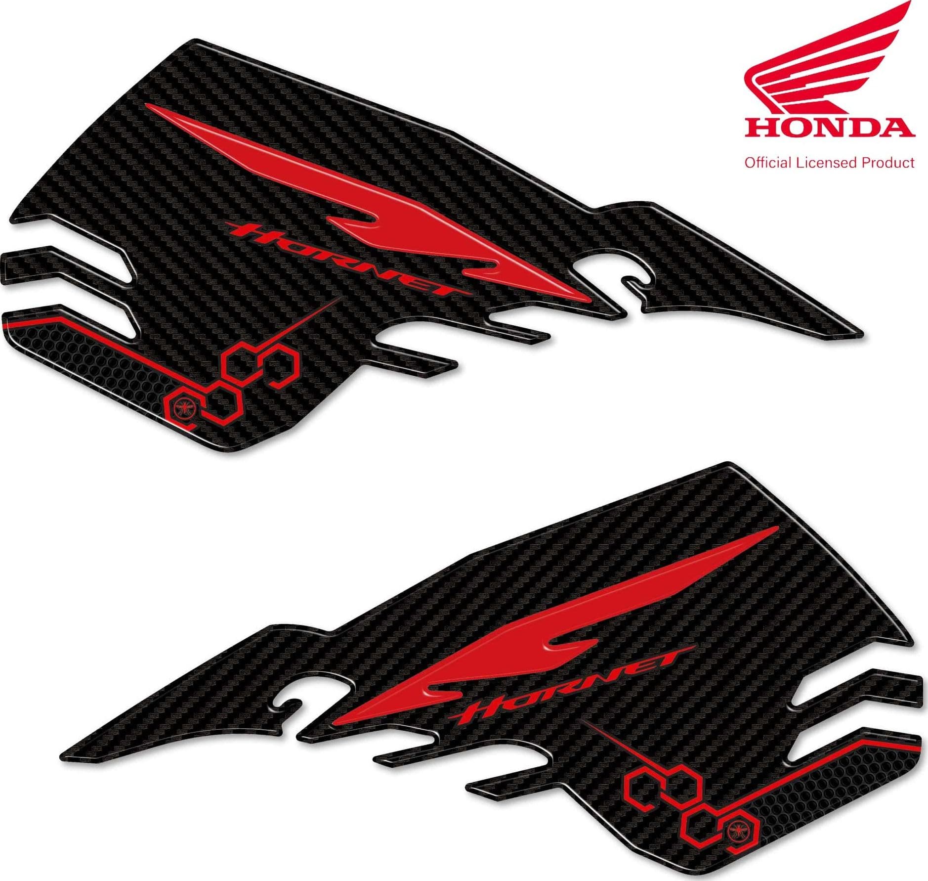 Adesivi 3D Protezioni laterali serbatoio moto compatibile con Honda Hornet 2023-2024 - 9