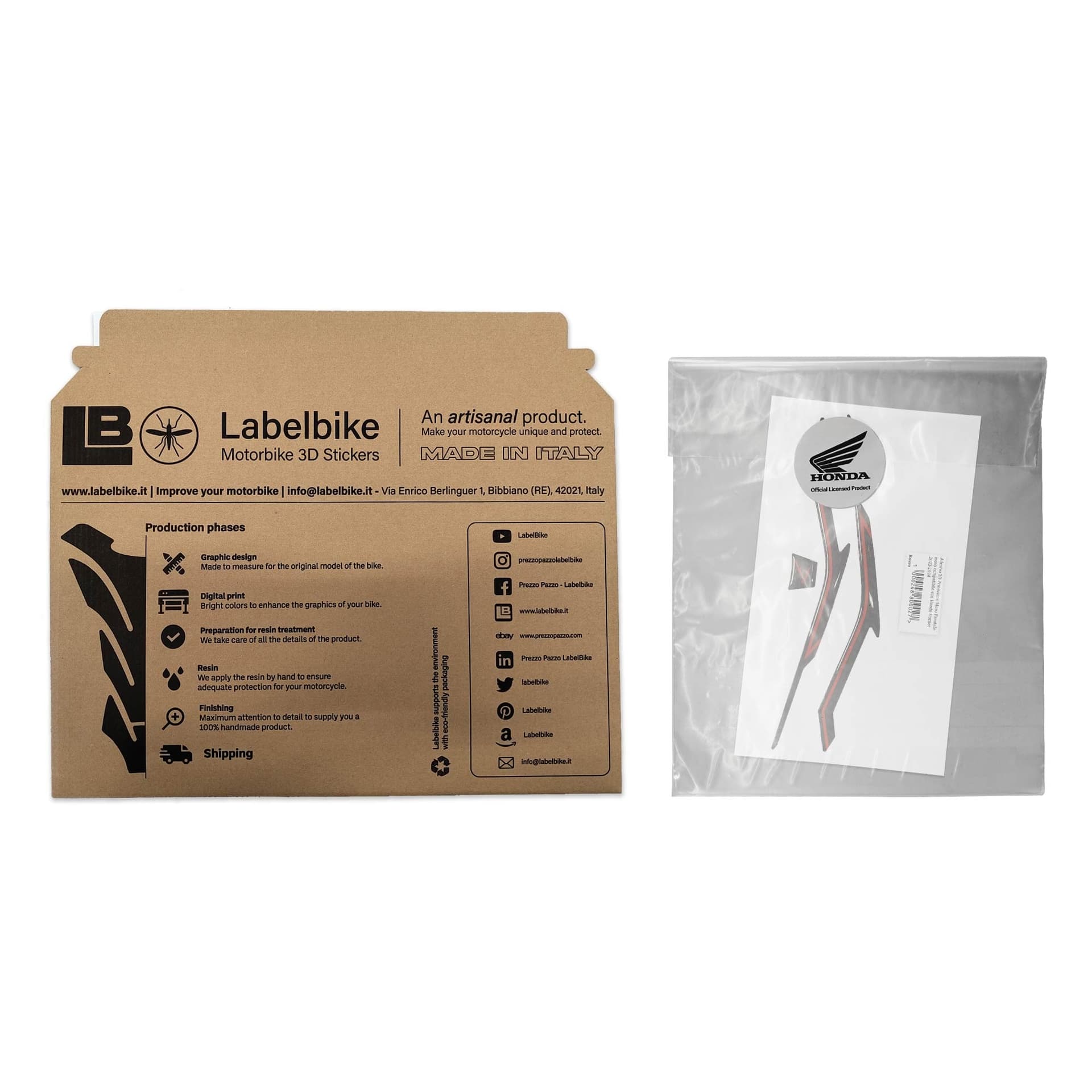 Adesivo 3D Protezione Muso Frontale moto compatibile con Honda Hornet 2023-2024 - 10
